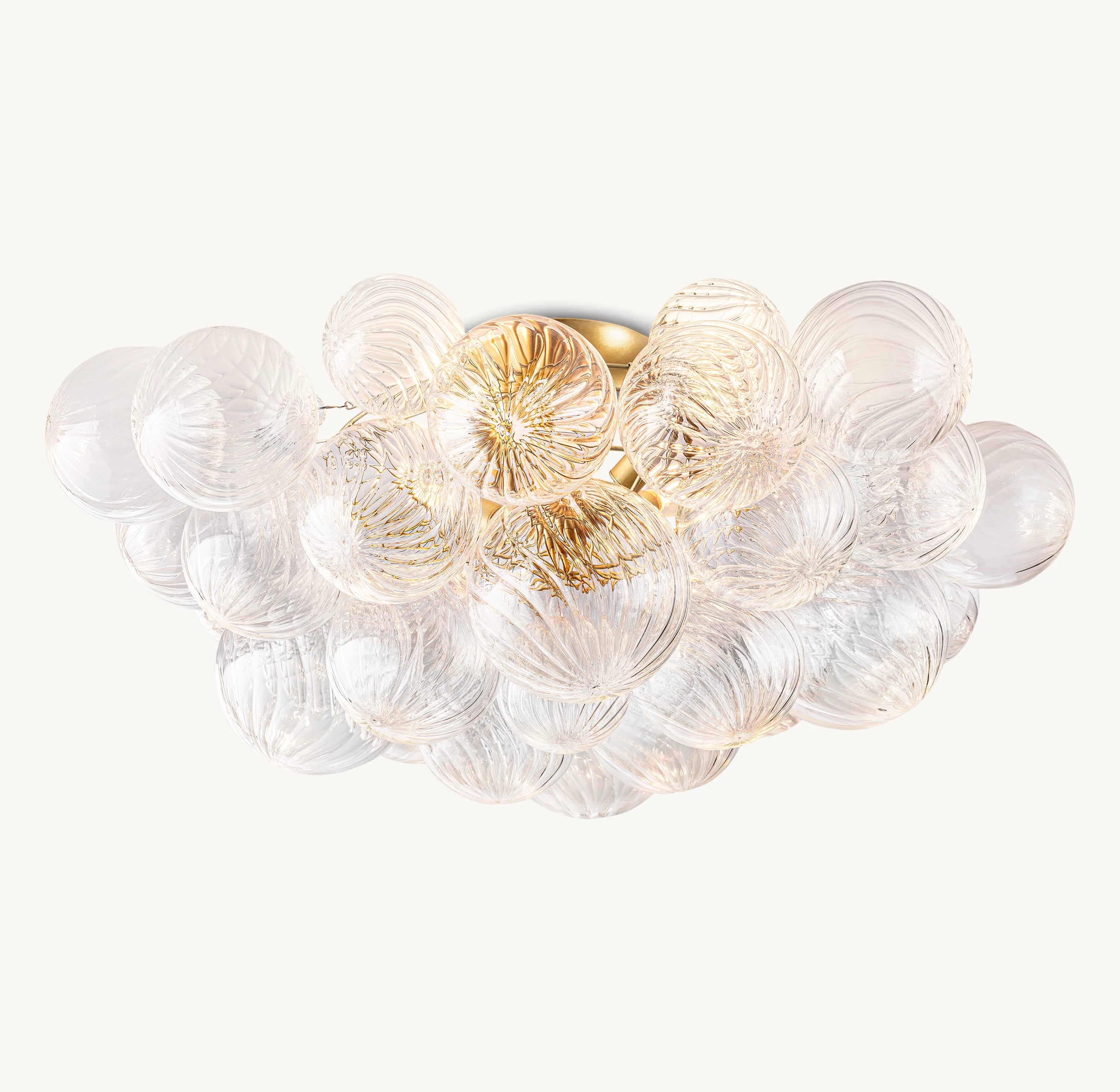 25 Inch Glass bubble Flush Mount Ceiling Light- Talia