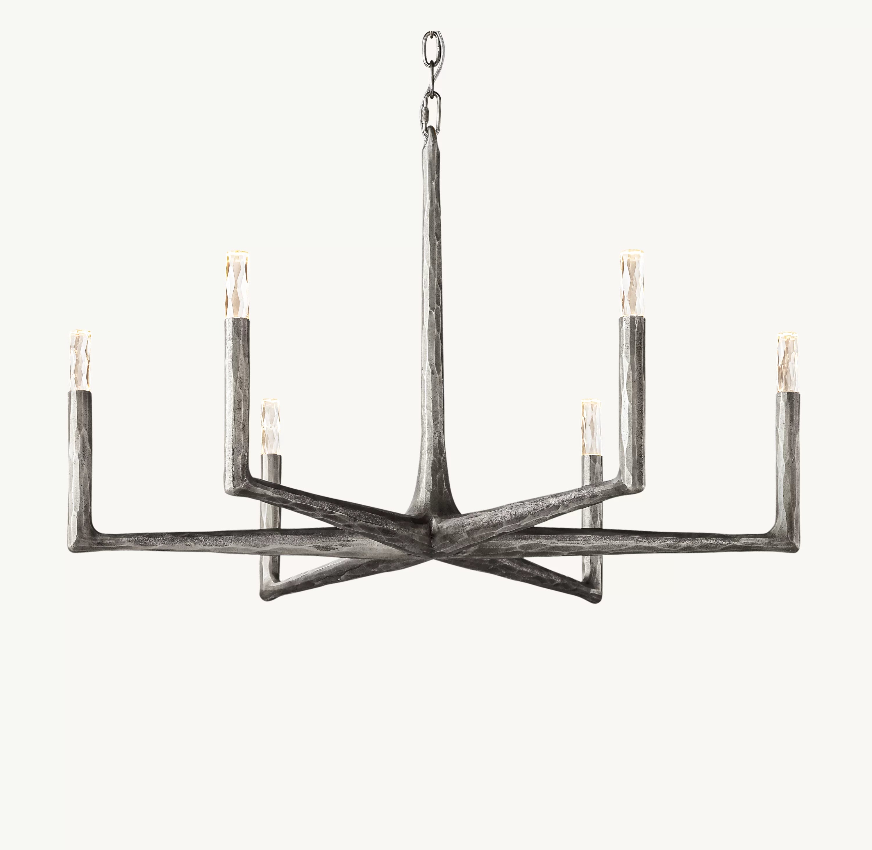 36 Inch Forged Candlestick Chandelier - Thaddeus