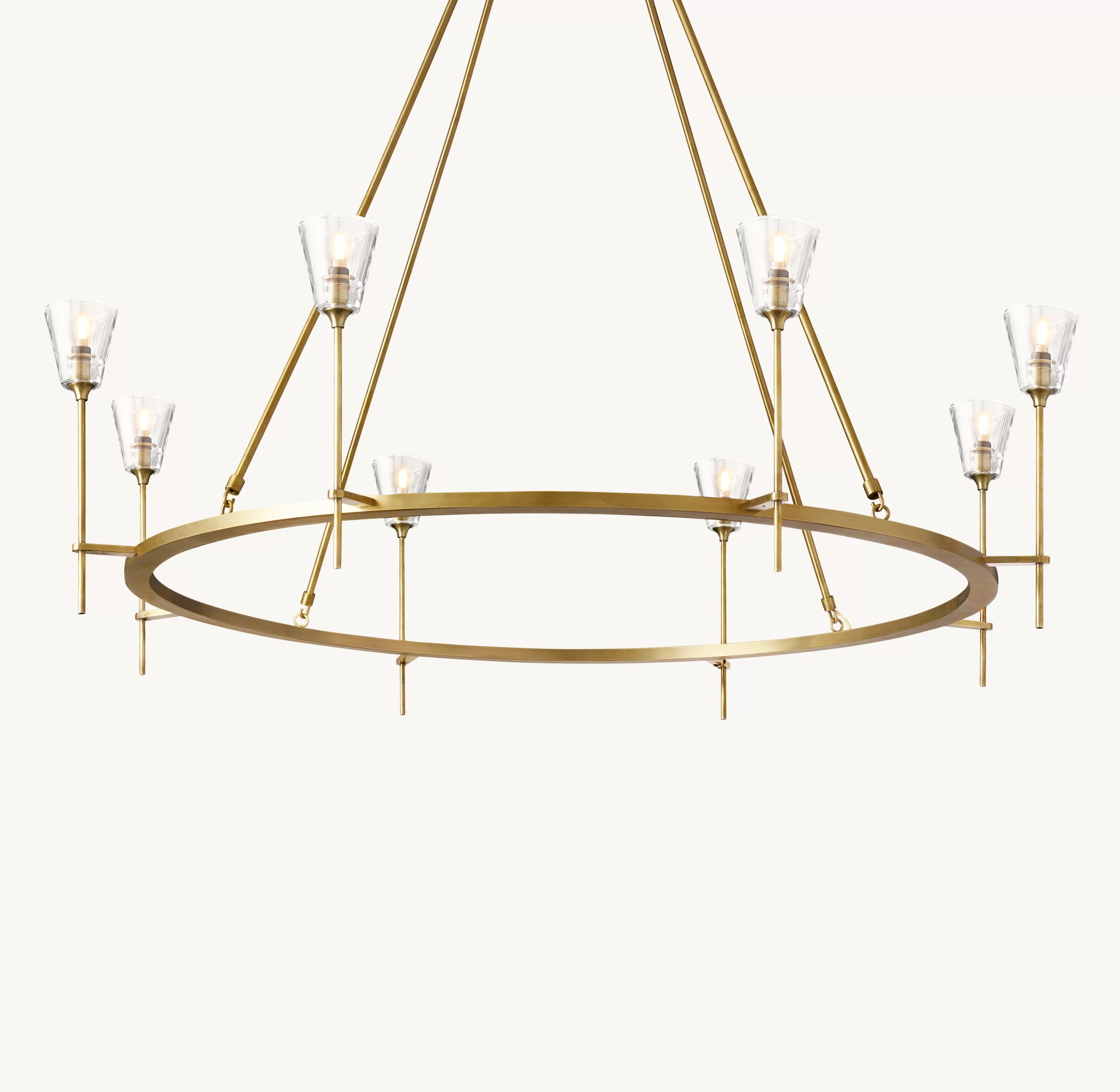 58 Inch Torch Round Chandelier - Verre