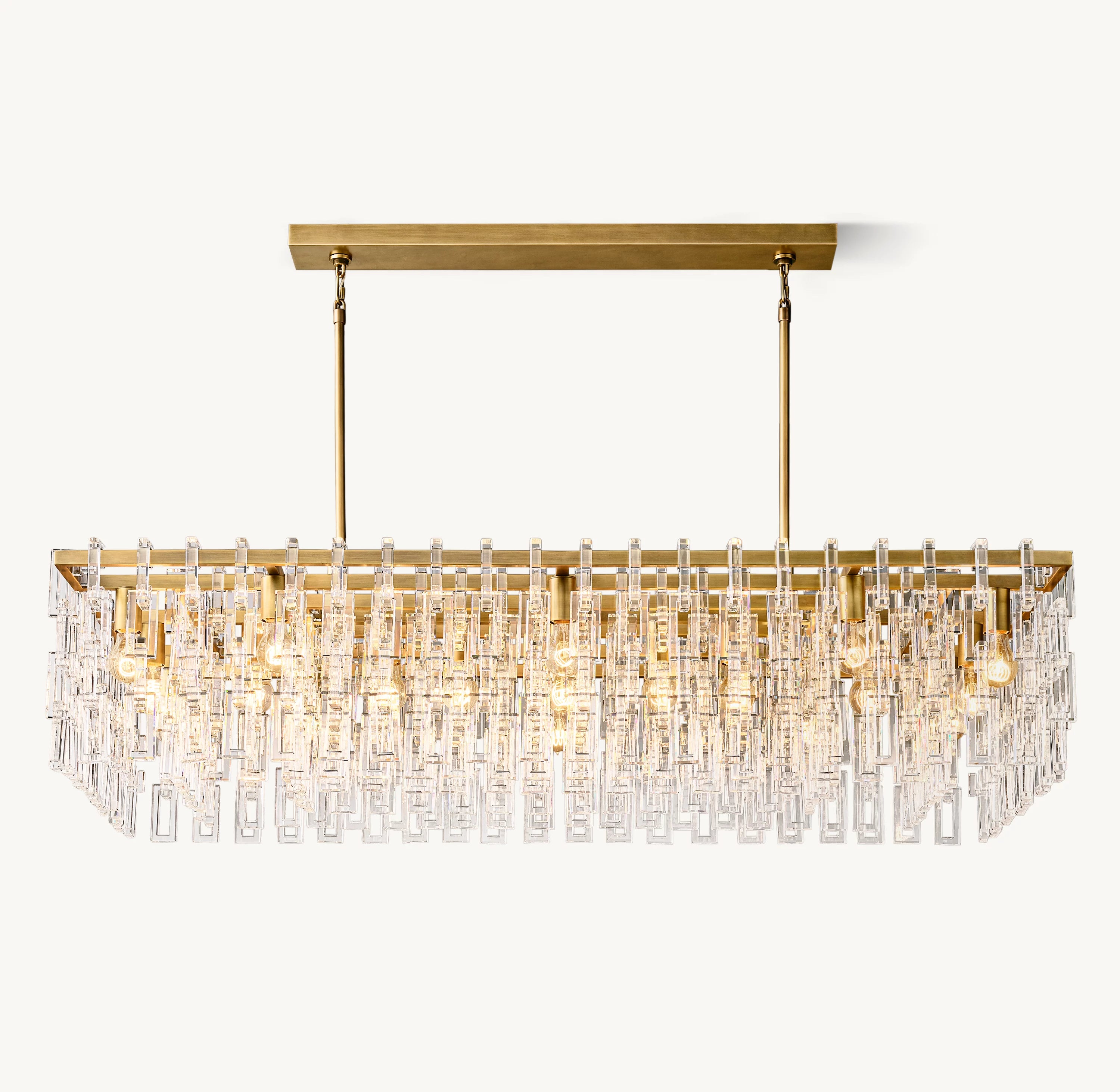 60 Inch Chain Crystal Rectangular Chandelier - Marignan