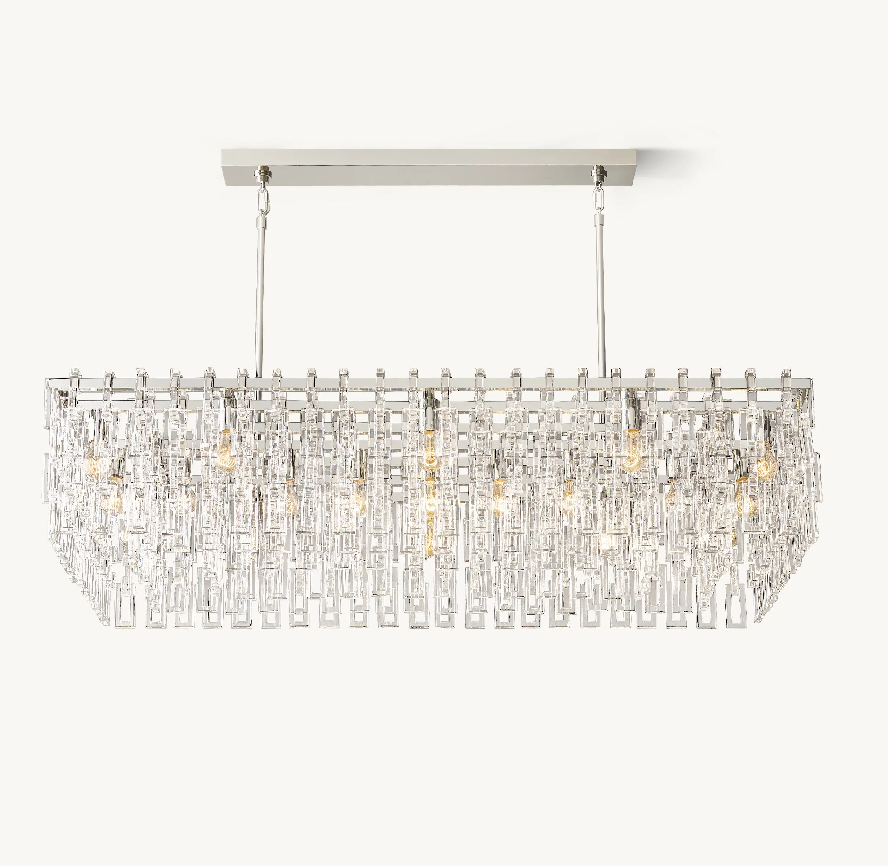 60 Inch Chain Crystal Rectangular Chandelier - Marignan