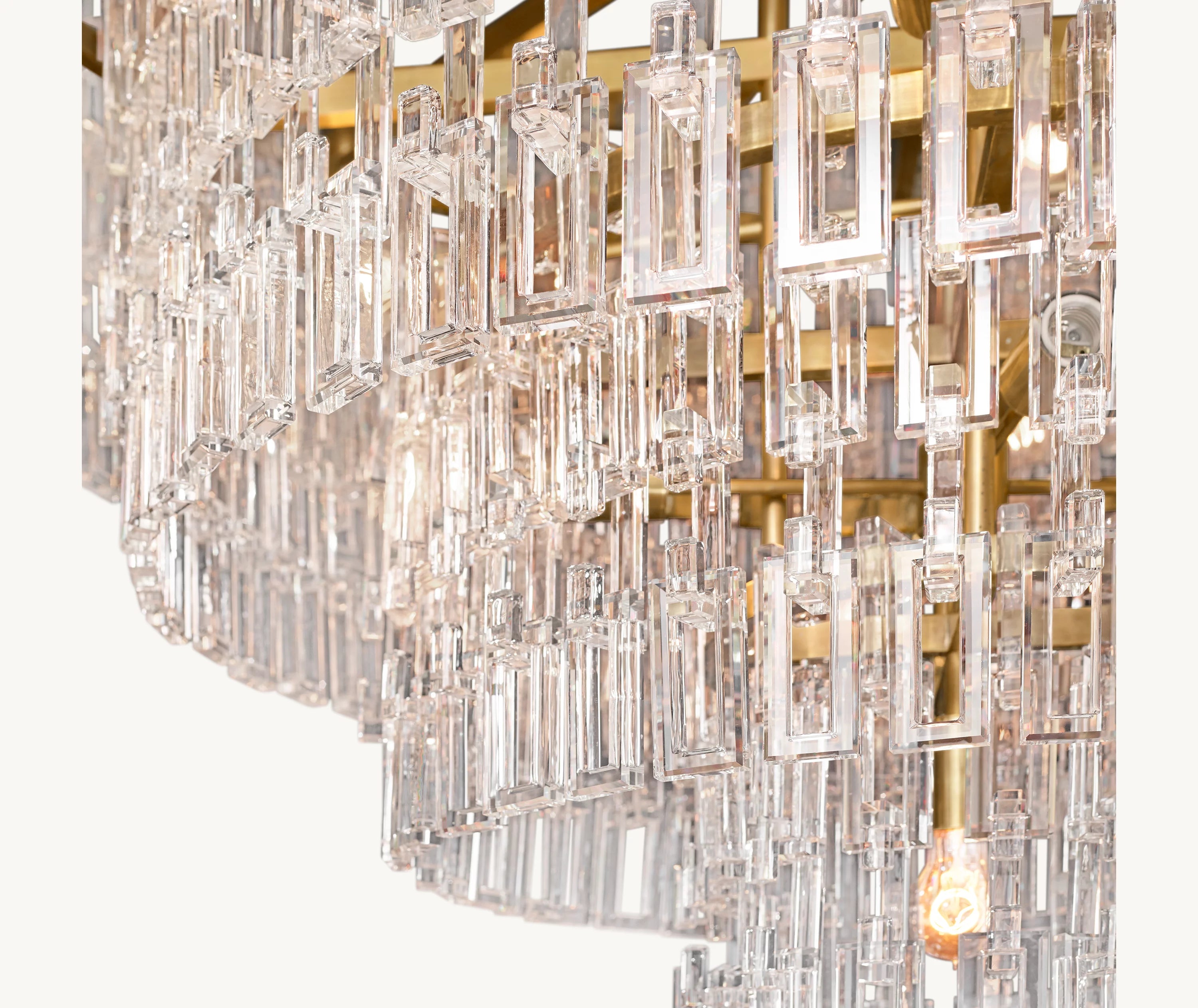 60 Inch Chain Crystal Tiered Chandelier - Marignan