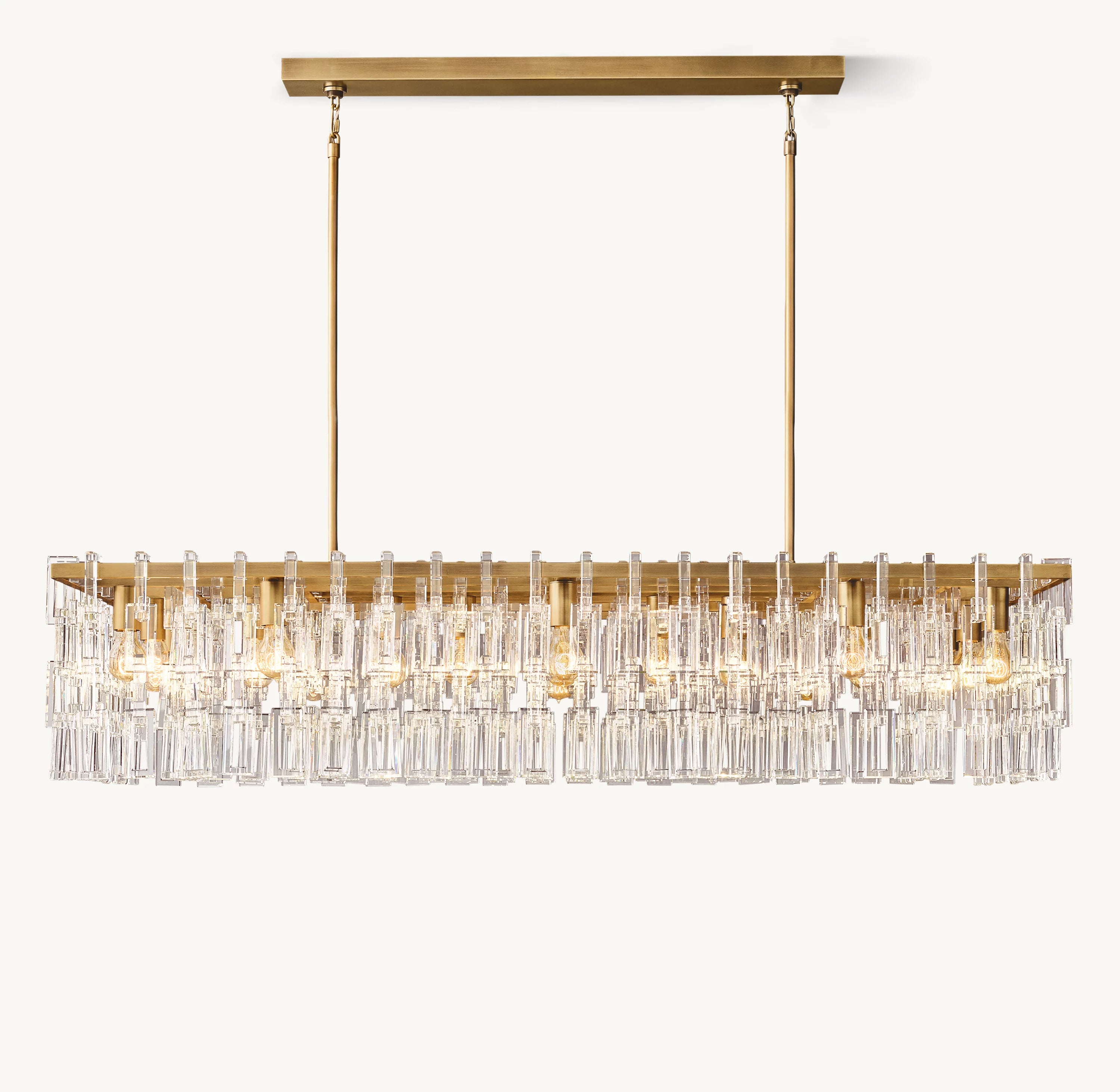 60 Inch Chain Crystal Rectangular Chandelier - Marignan