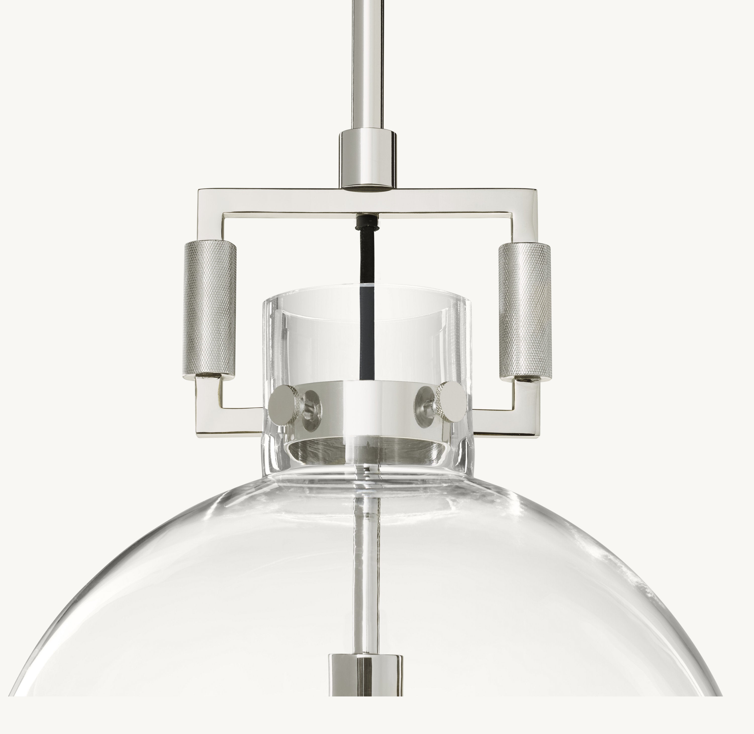 18 Inch Clear Glass Globe Pendant Light - Machinist