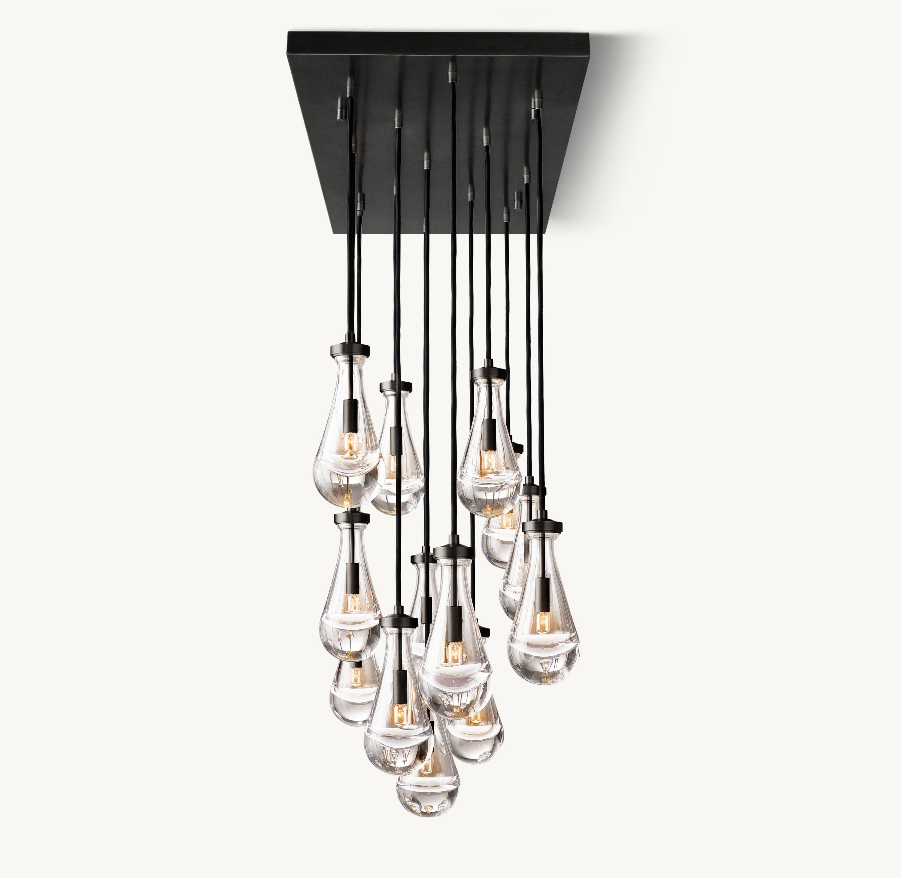 54 Inch Raindrop Linear Chandelier – Ava