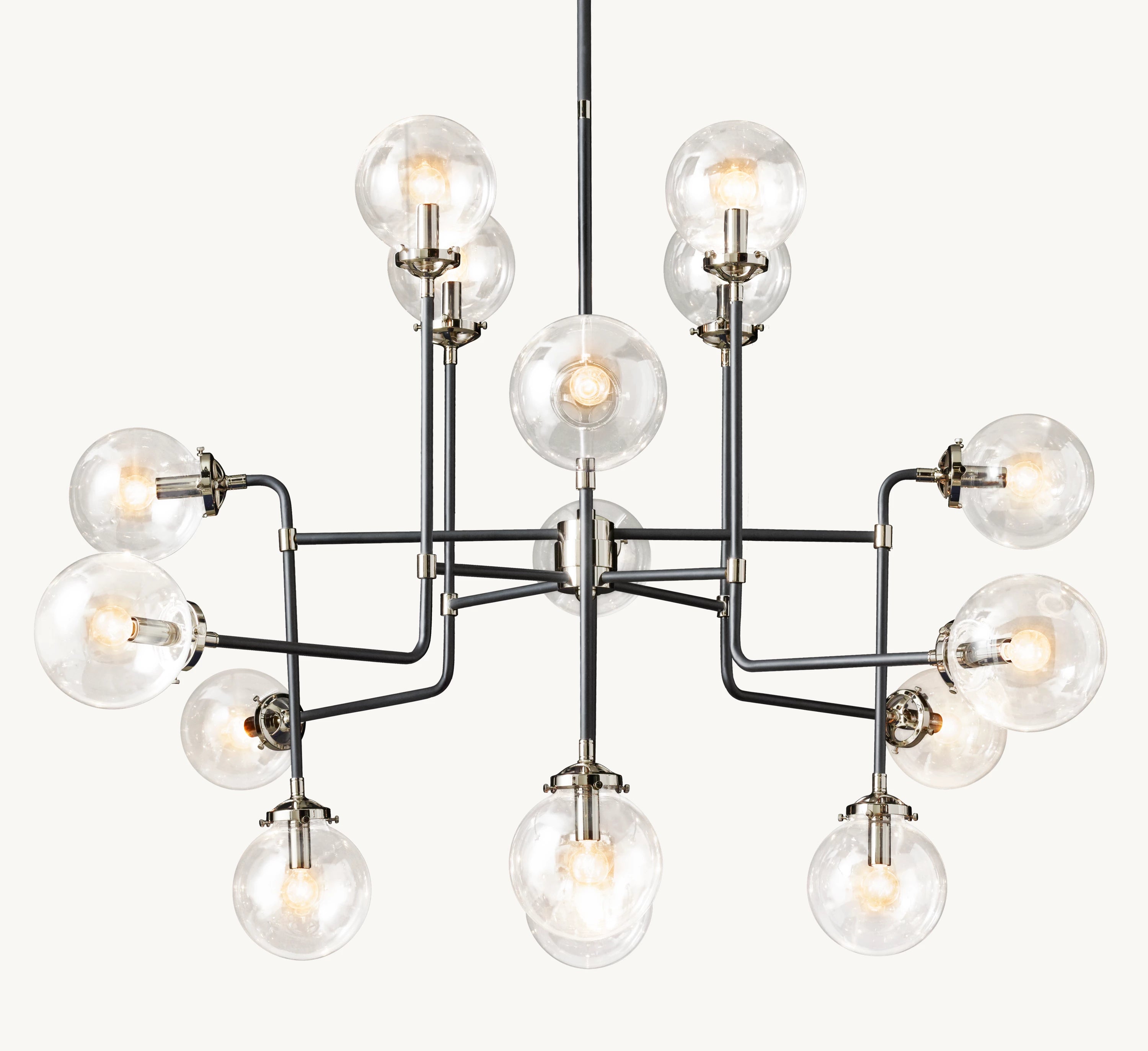56 Inch Clear Glass Sputnik Globe Chandelier - Bistro