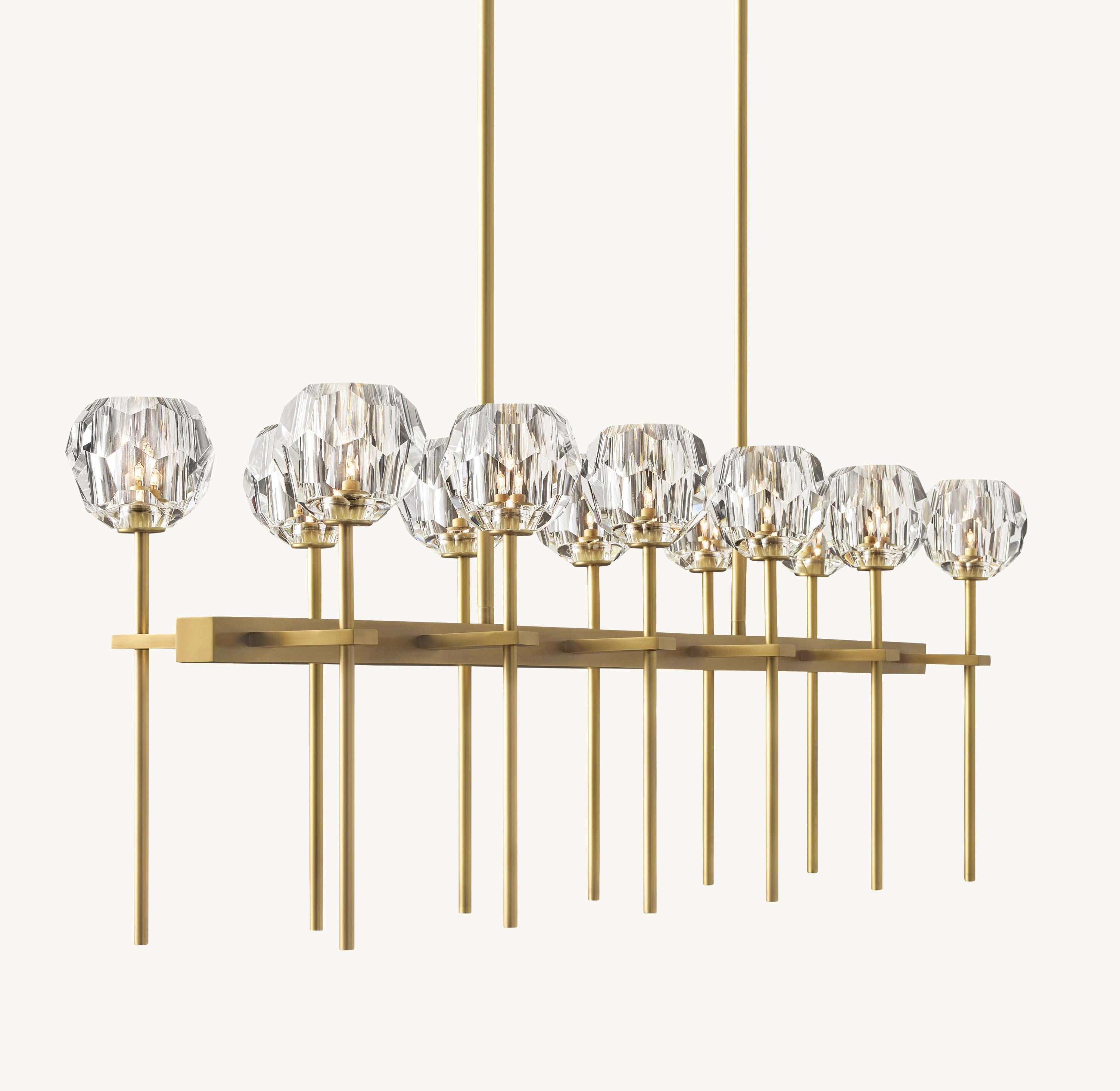 60 Inch Crystal Double Linear Chandelier – Boule