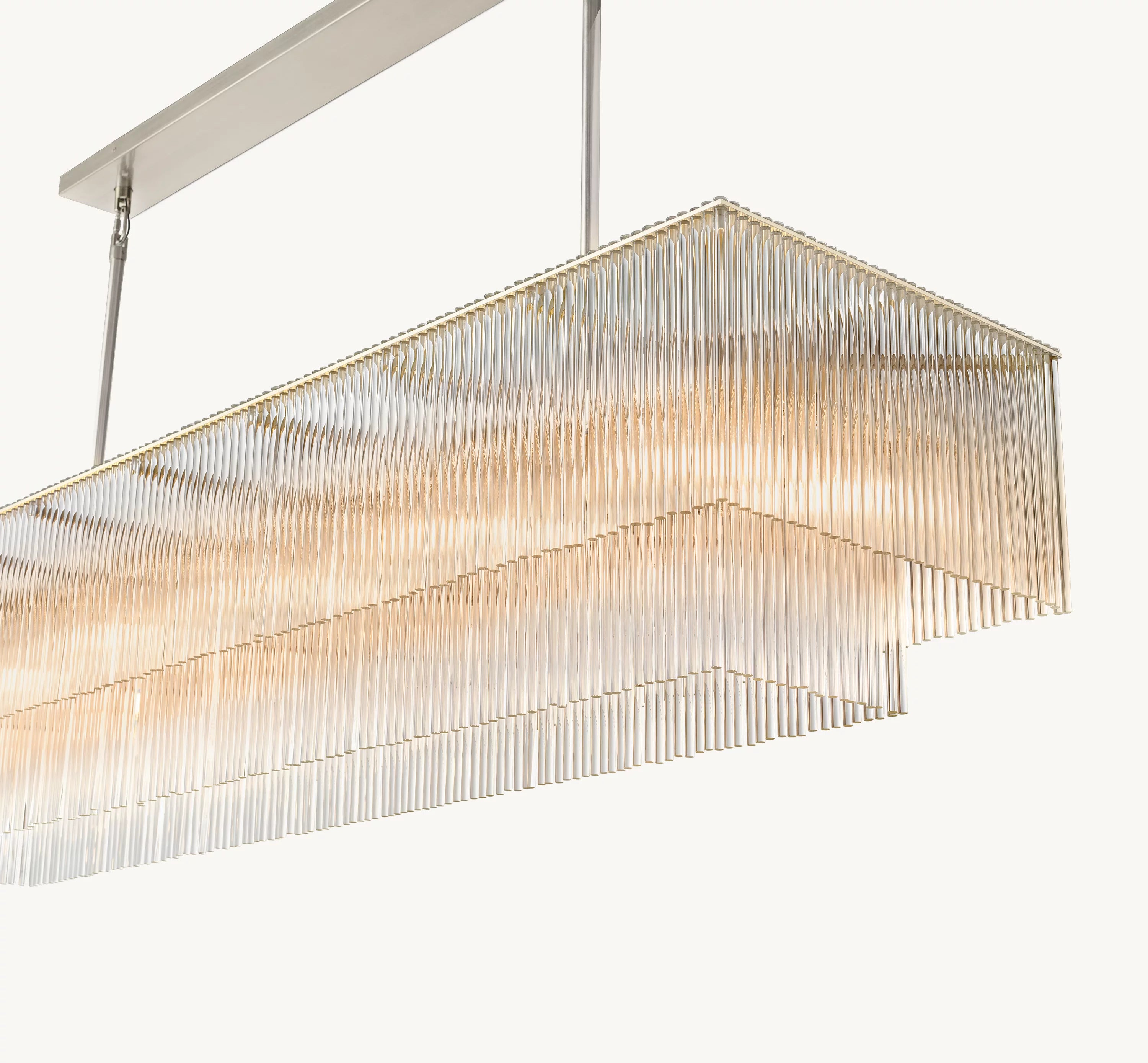 72 Inch Crystal Rod Rectangular Chandelier - Amadeo