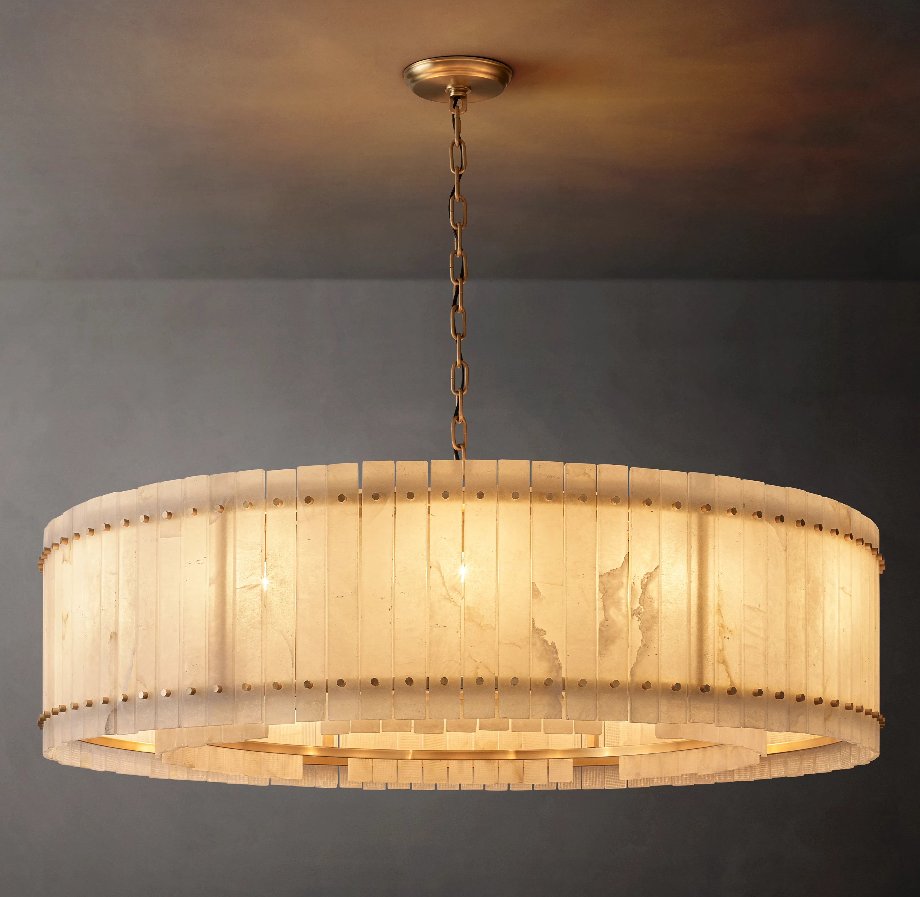 60 Inch Alabaster Round Chandelier - San Marco
