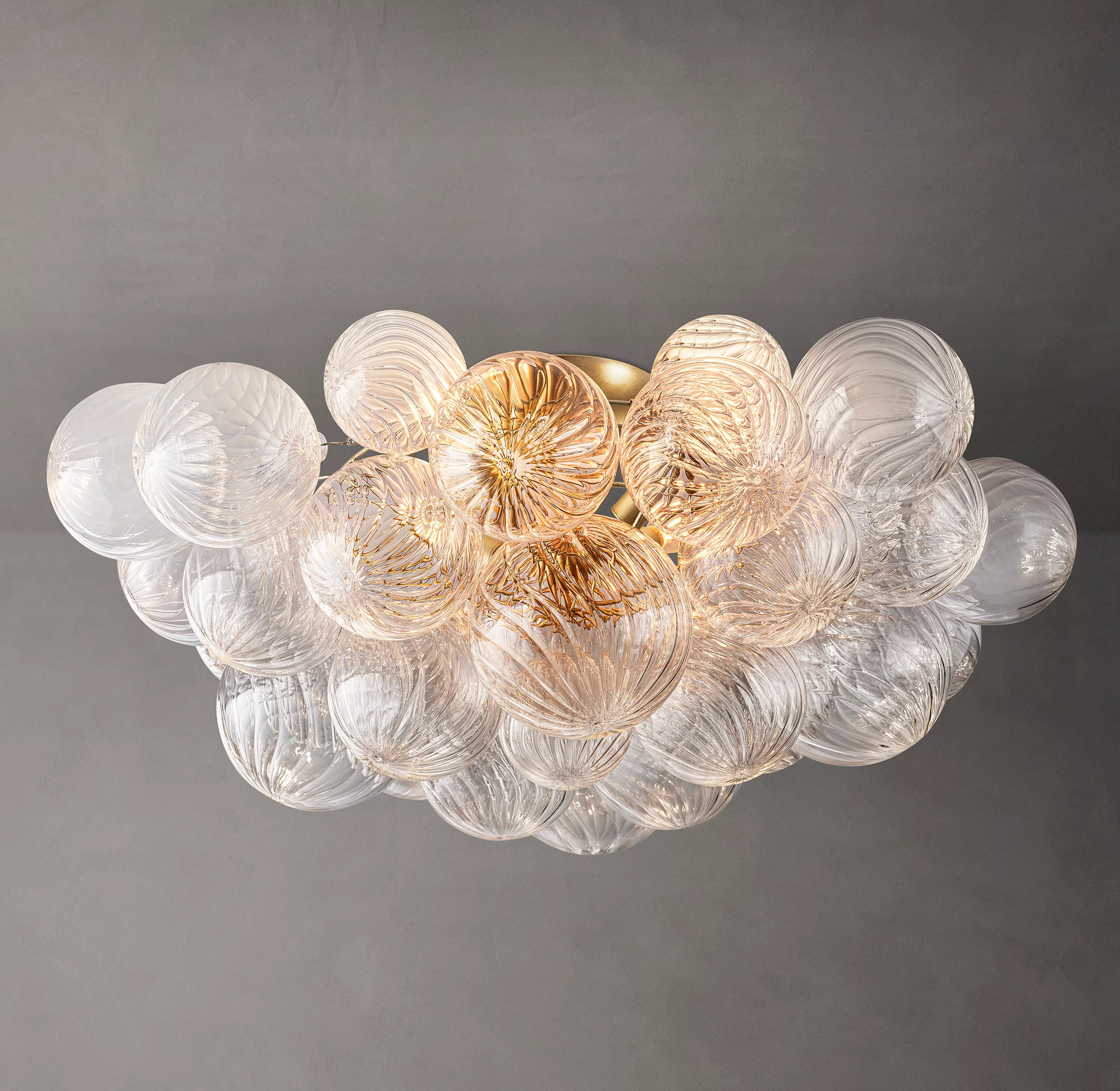 25 Inch Glass bubble Flush Mount Ceiling Light- Talia