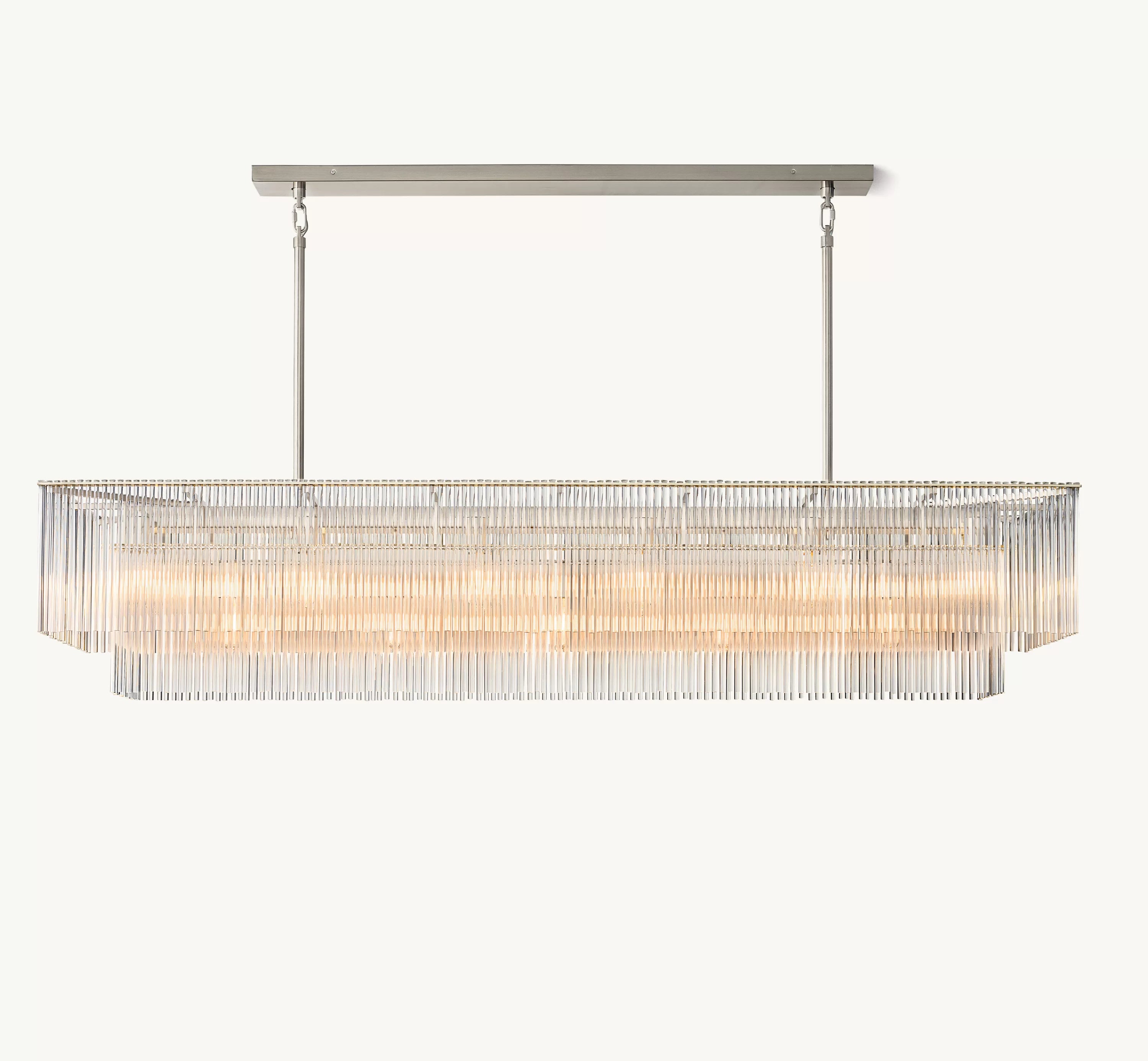 72 Inch Crystal Rod Rectangular Chandelier - Amadeo