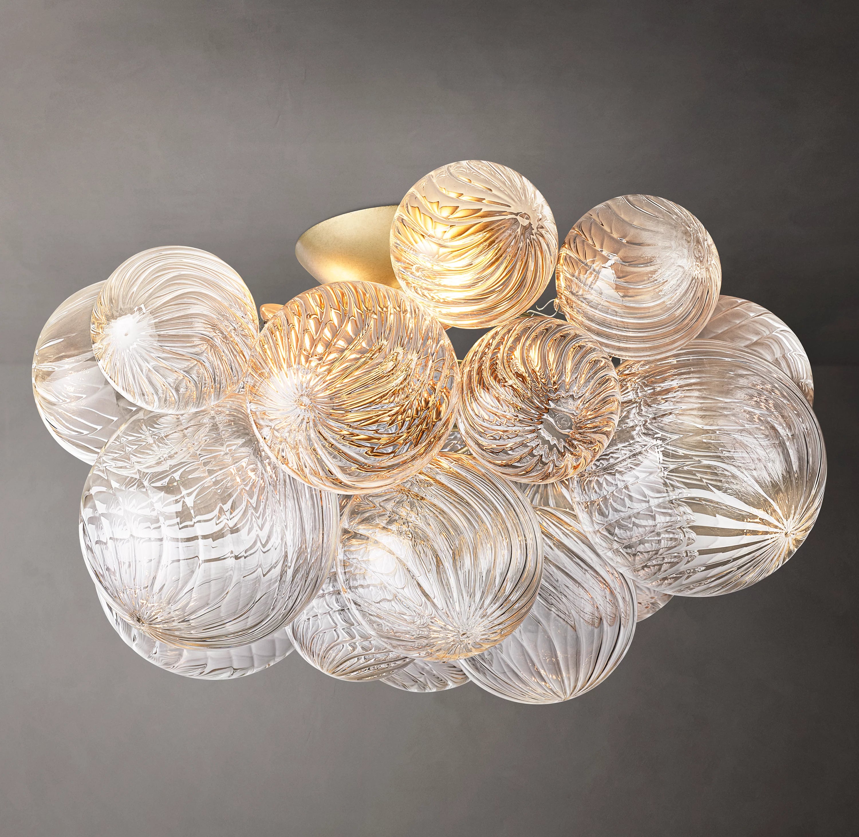 20 Inch Glass bubble Flush Mount Ceiling Light- Talia