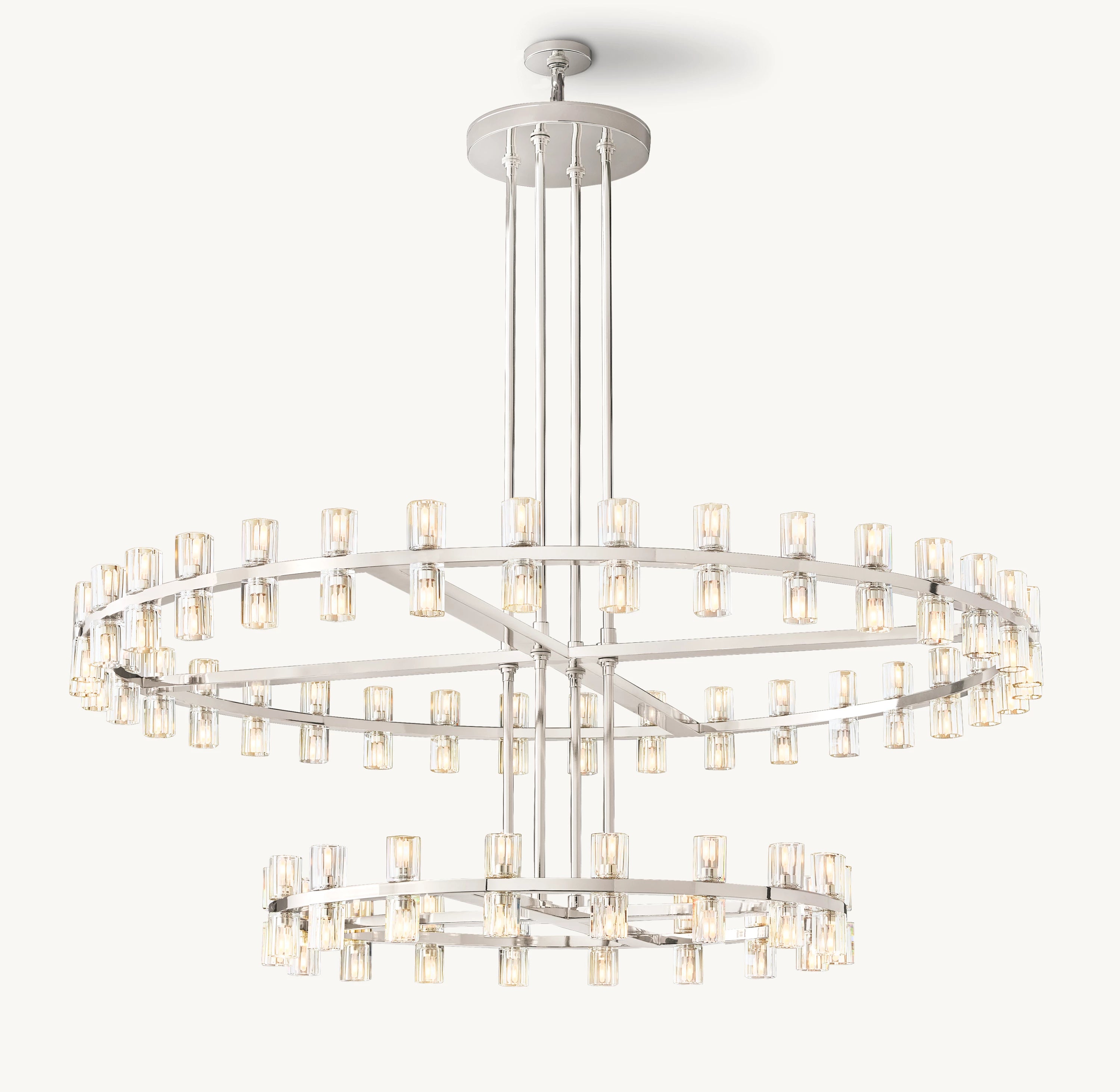 60 Inch Hexagonal Crystal Tiered Chandelier – Arcachon