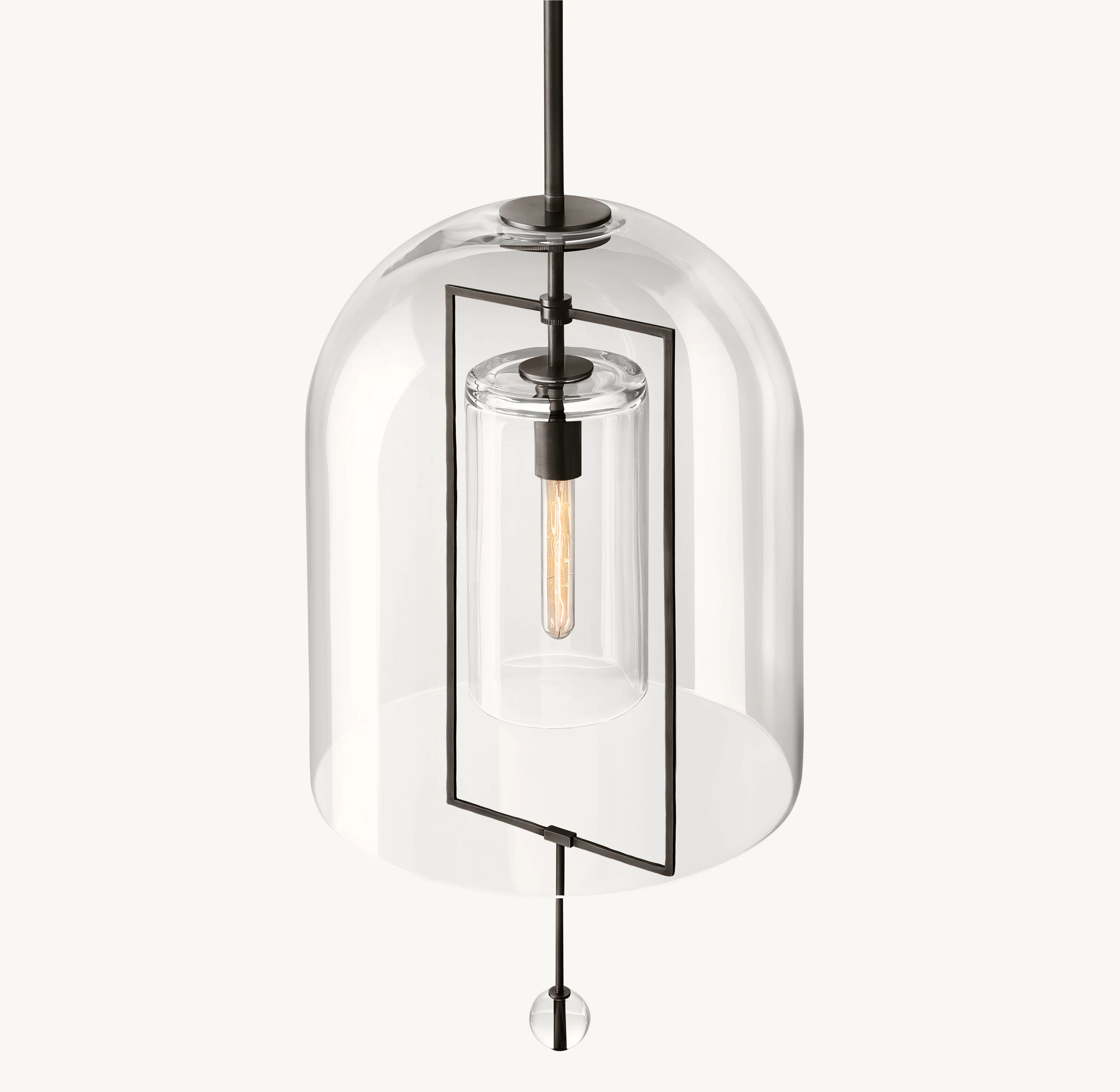 15 Inch Bell Glass Pendant Light - Fulcrum