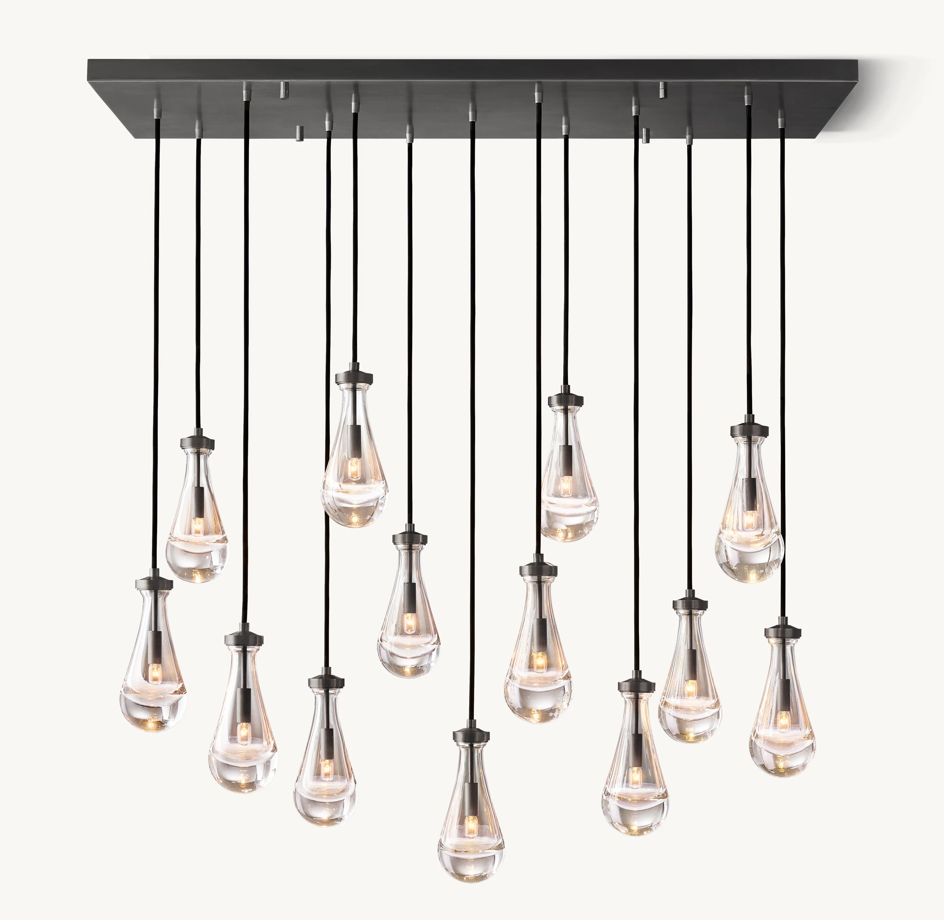 54 Inch Raindrop Linear Chandelier – Ava