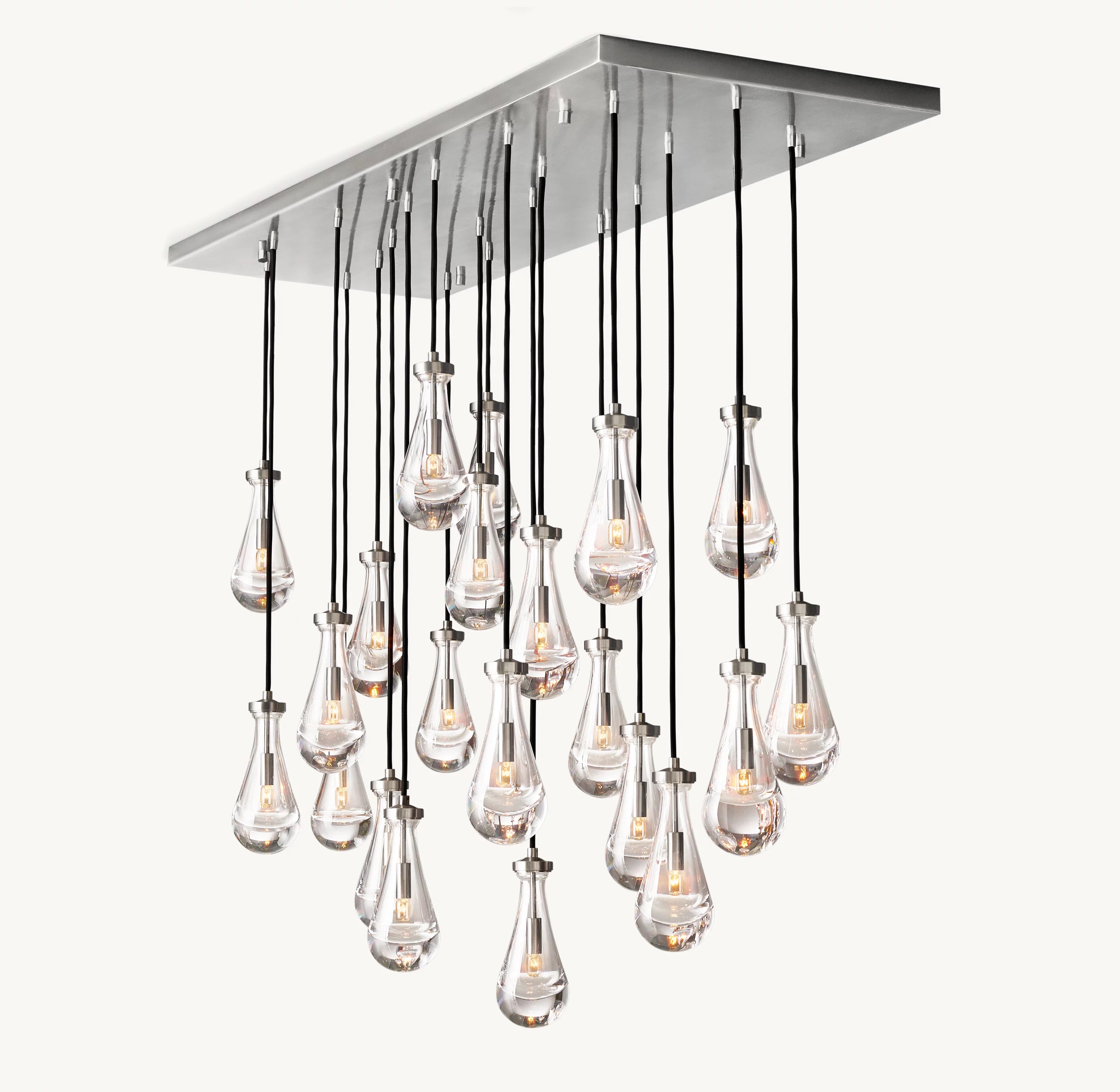 72 Inch Raindrop Linear Chandelier – Ava