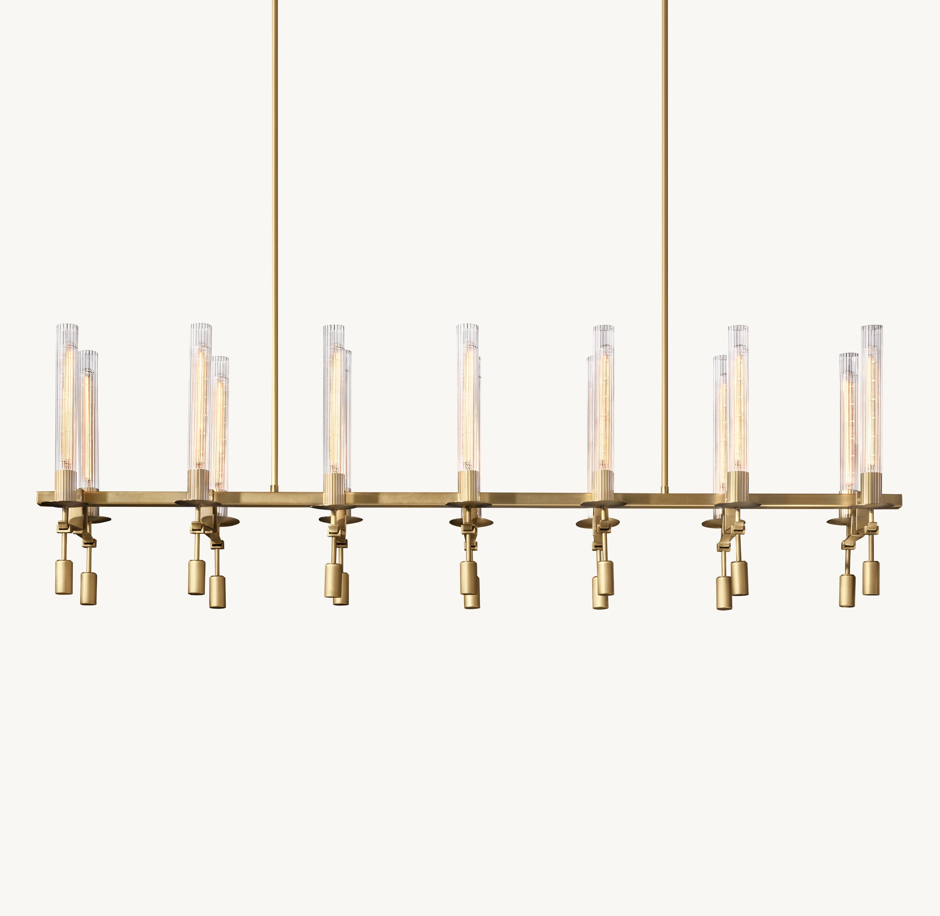 66 Inch Candle Linear Chandelier - Fontanelle