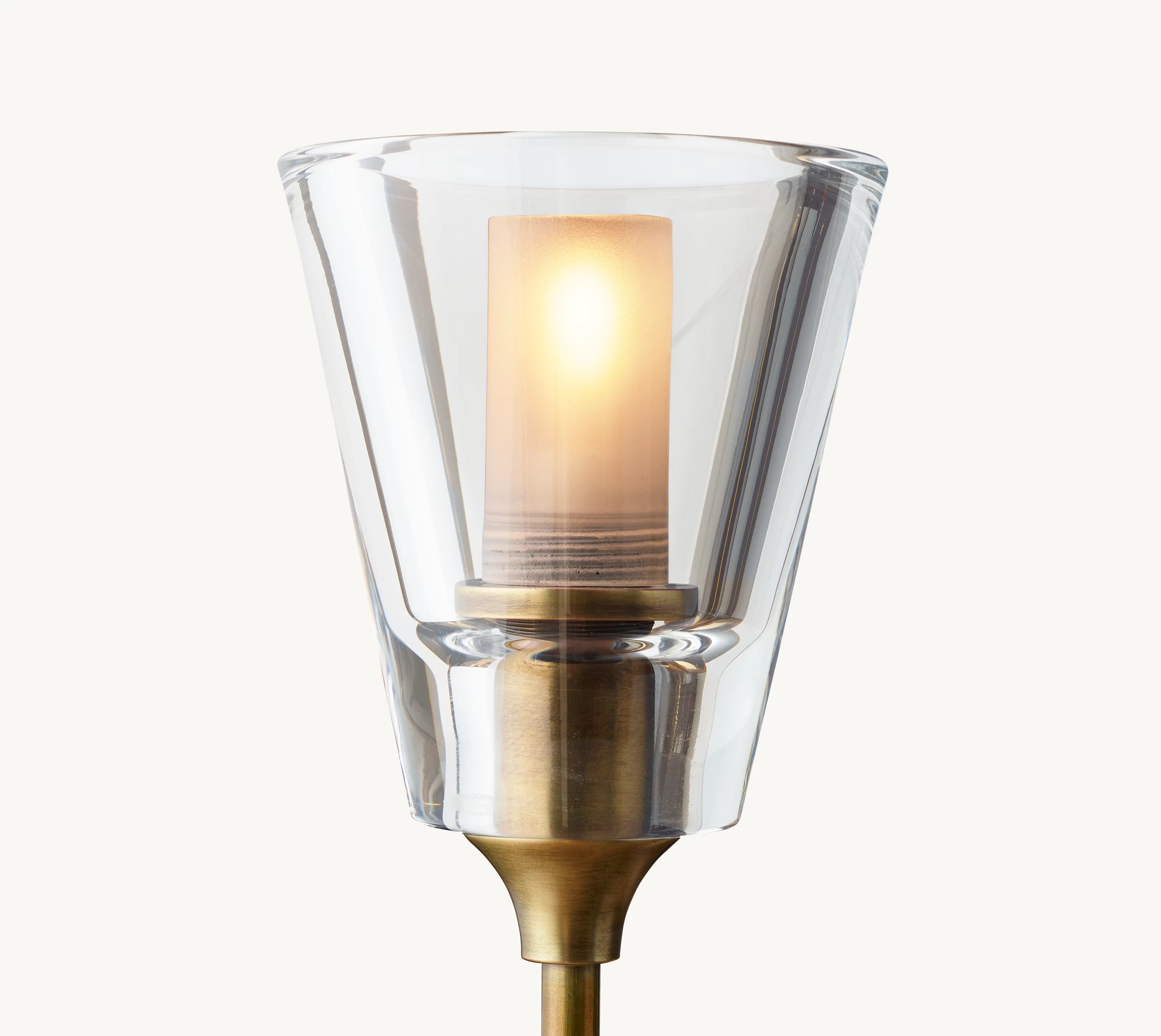 46 Inch Torch Round Chandelier - Verre