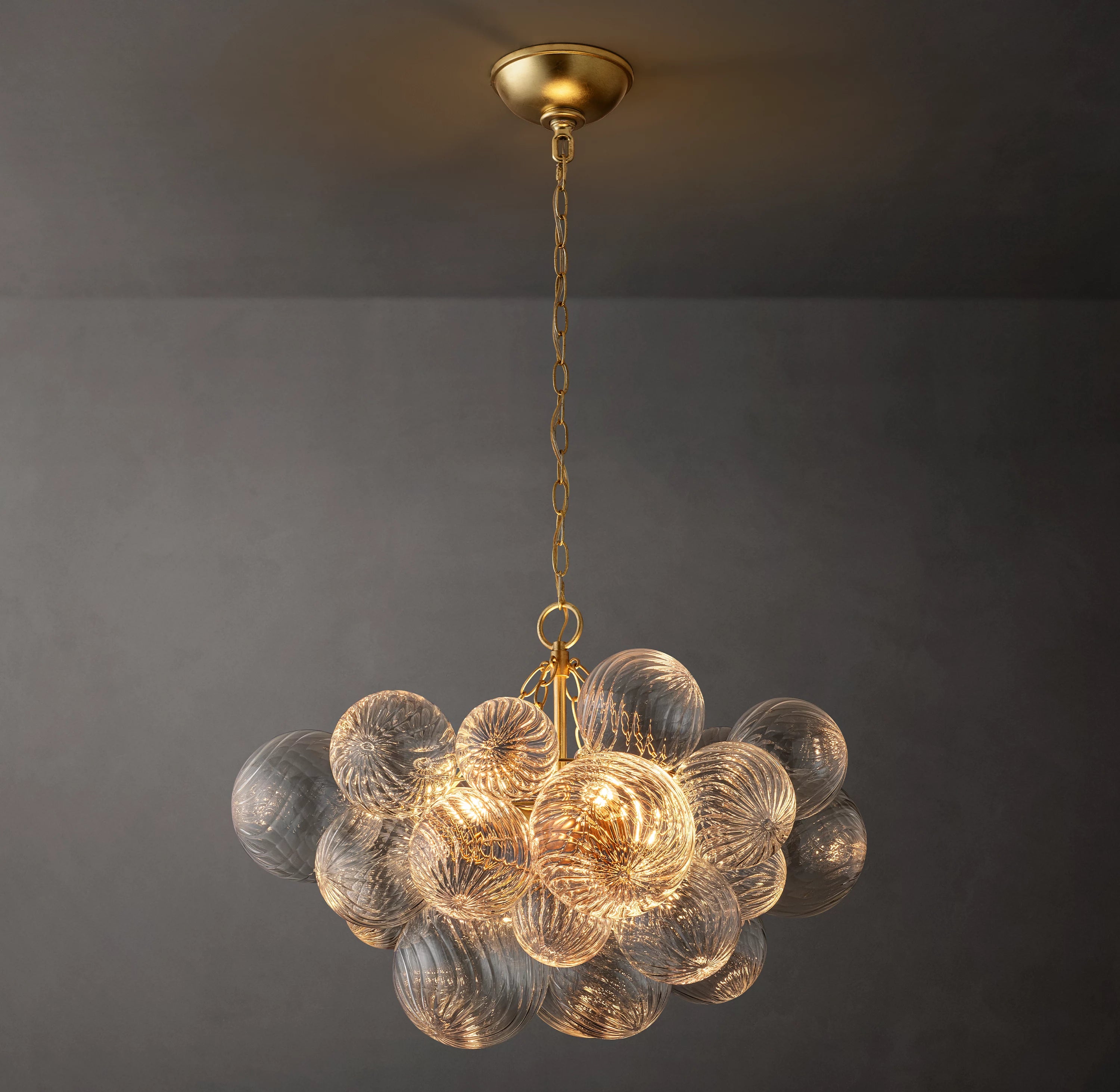 24 Inch Glass bubble Chandelier - Talia