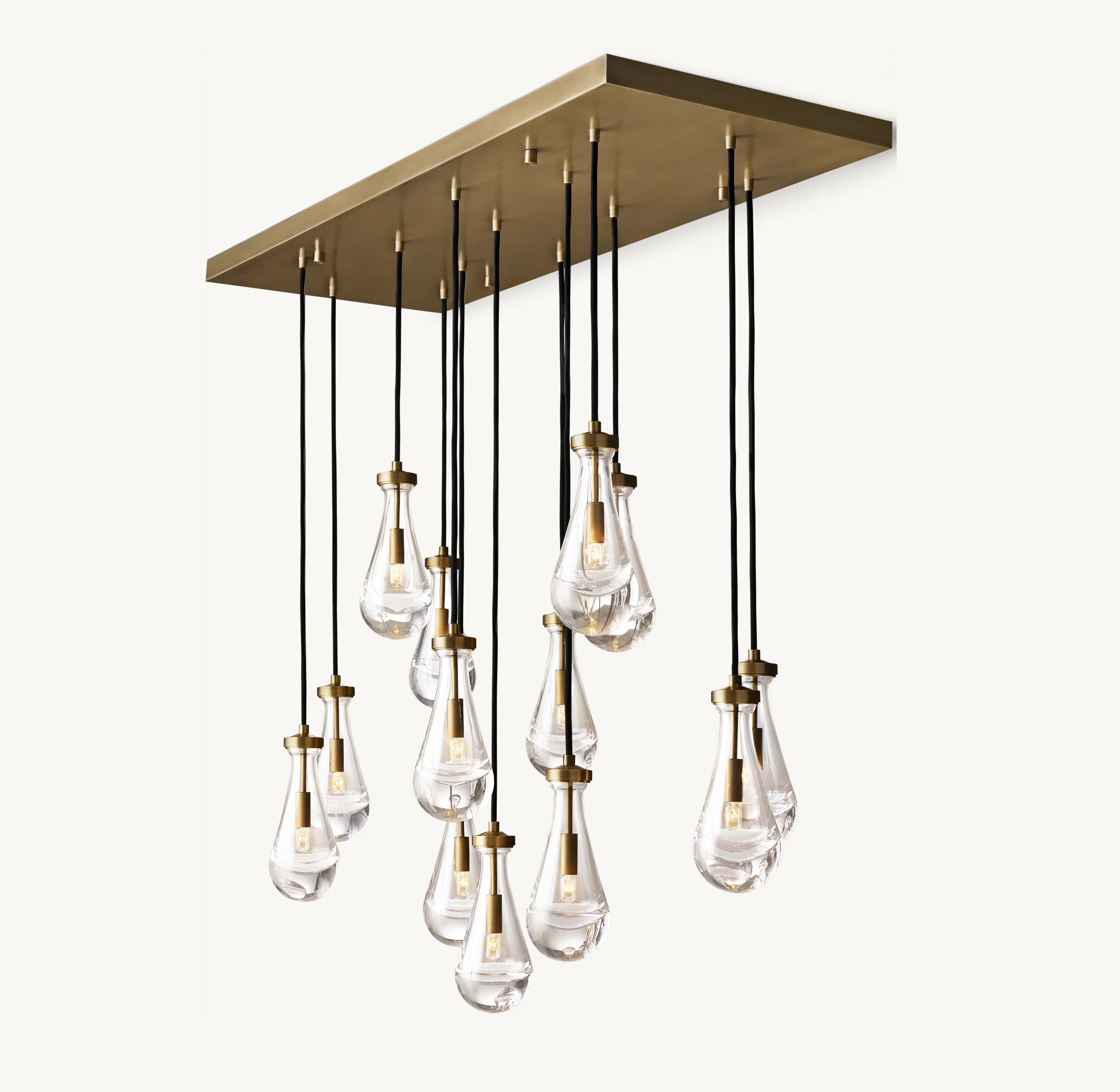 54 Inch Raindrop Linear Chandelier – Ava