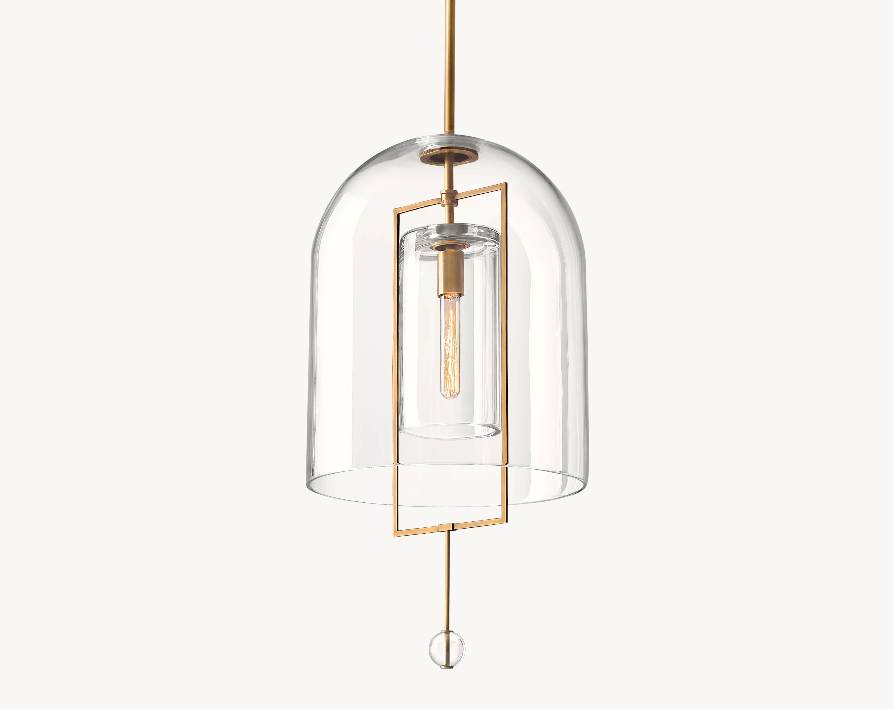 15 Inch Bell Glass Pendant Light - Fulcrum