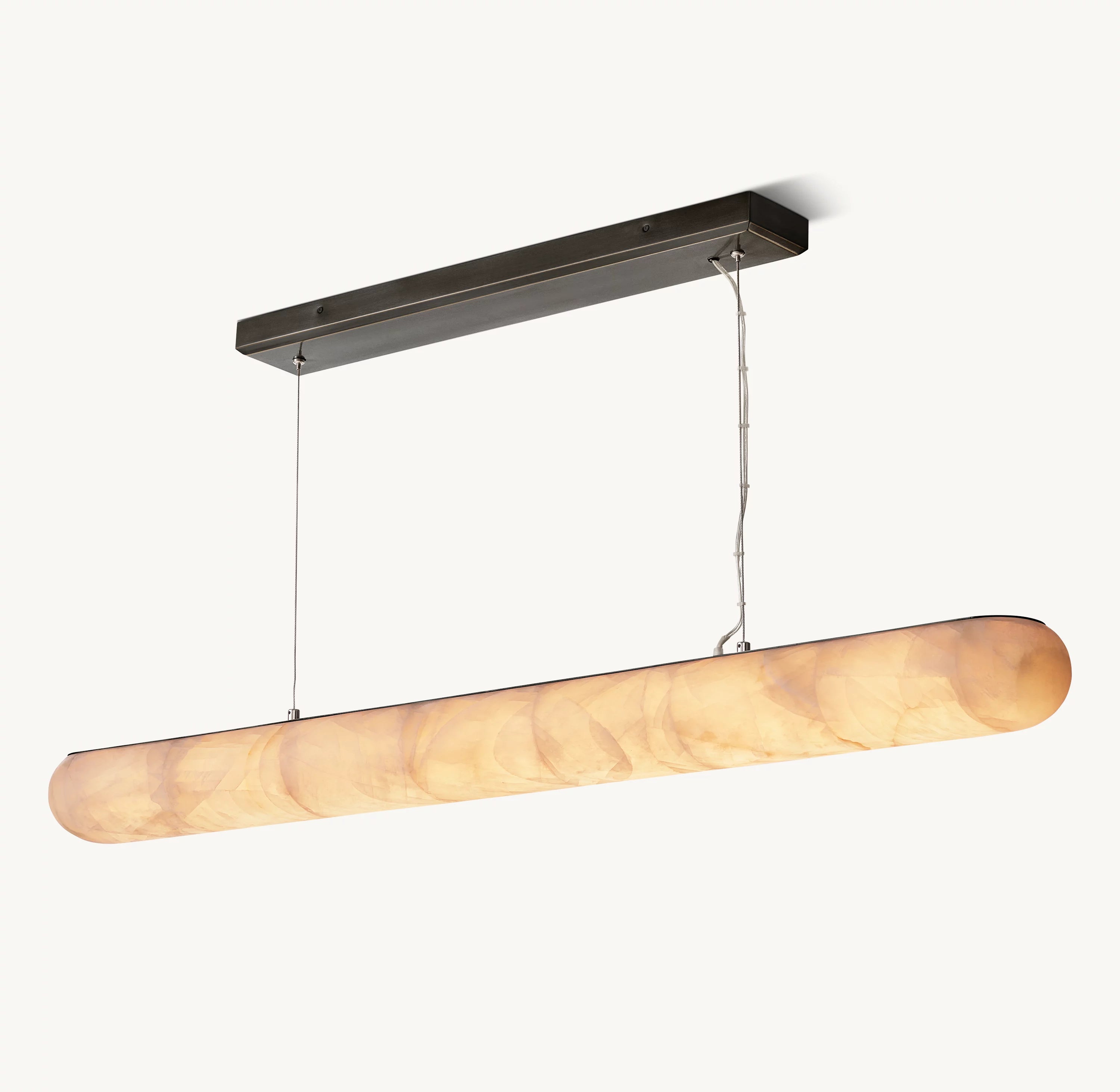 60 Inch Lisse Linear Alabaster Chandelier - Rivage