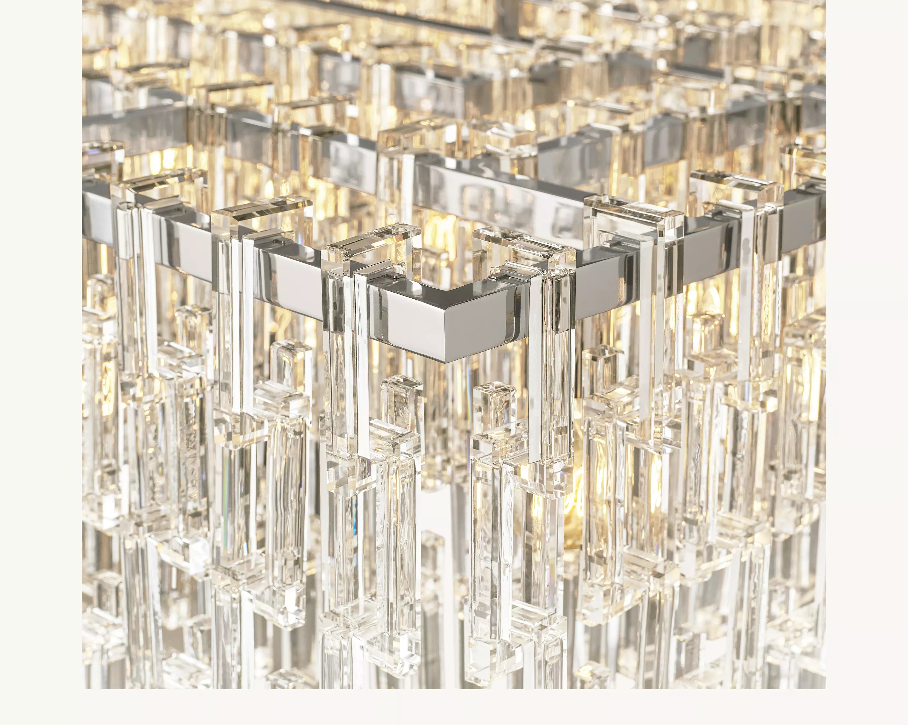 60 Inch Chain Crystal Rectangular Chandelier - Marignan
