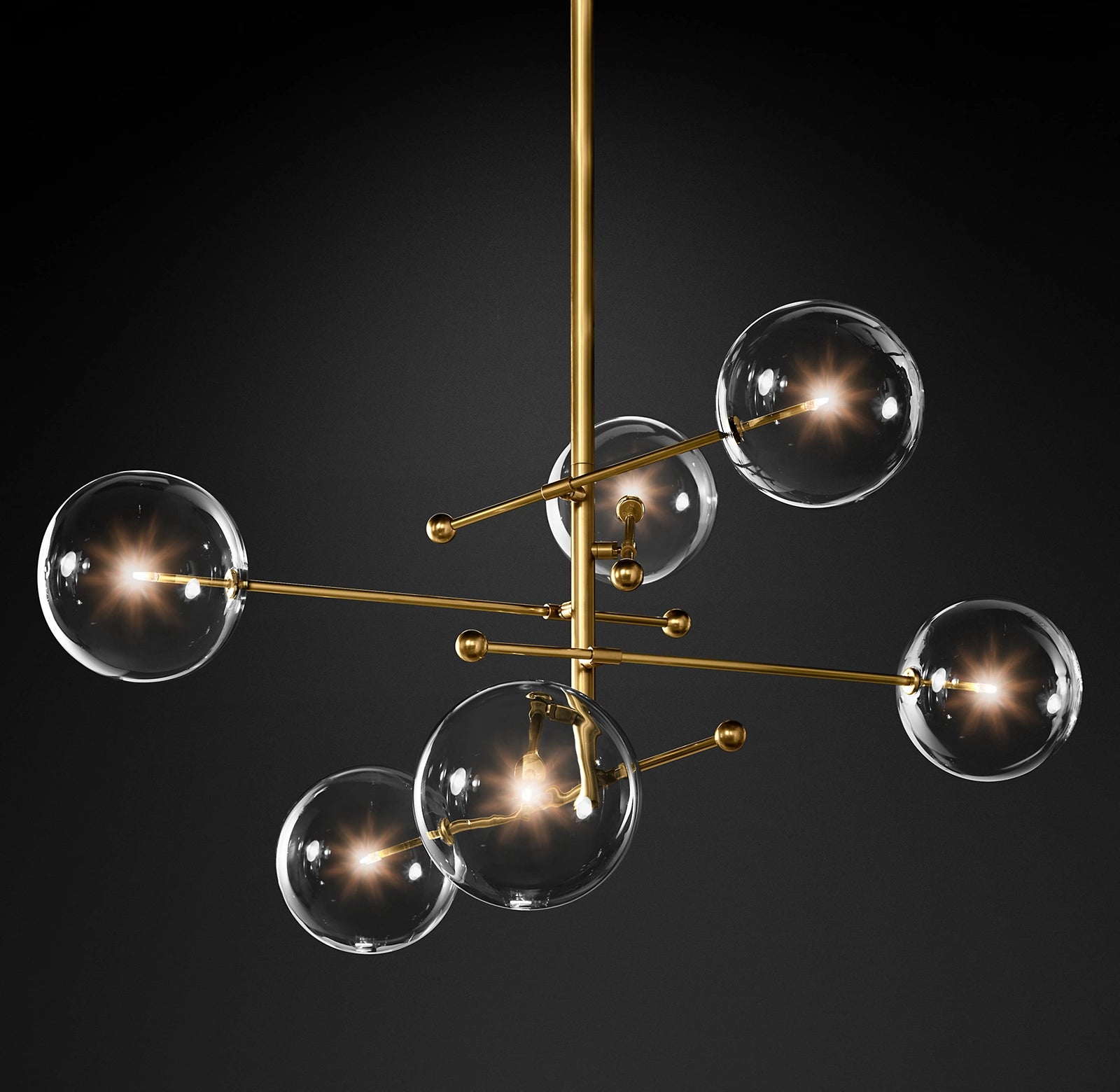 55 Inch Sputnik Globe Glass Chandelier - Mobile