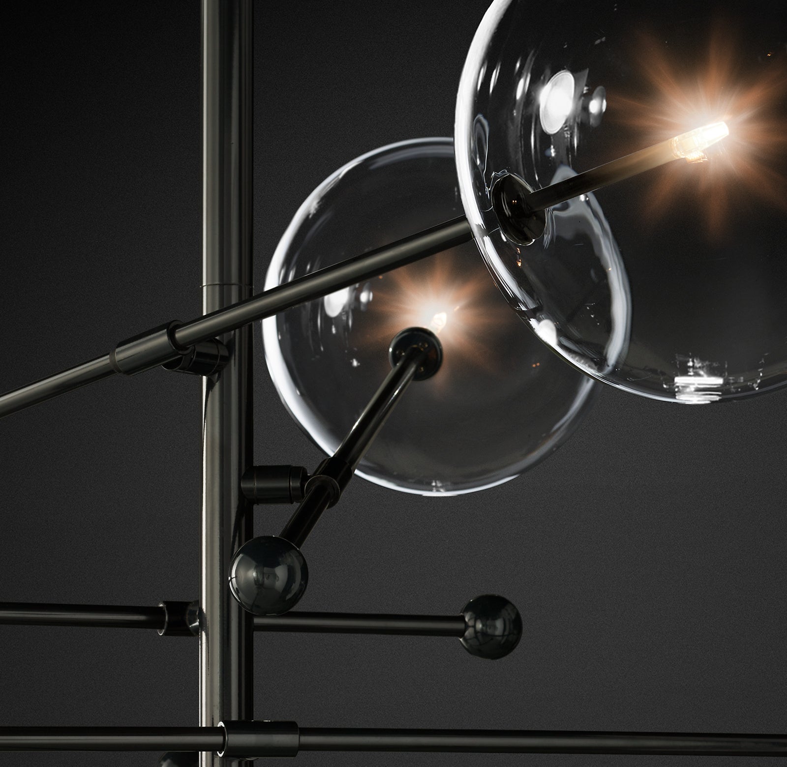 55 Inch Sputnik Globe Glass Chandelier - Mobile