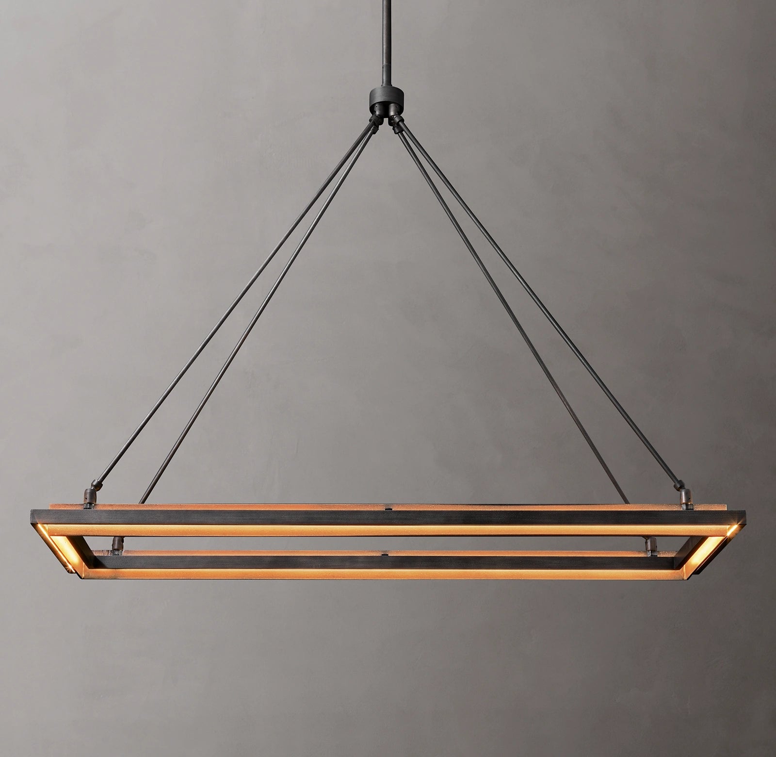 48 Inch Forged Iron Rectangular LED Chandelier - Peralta
