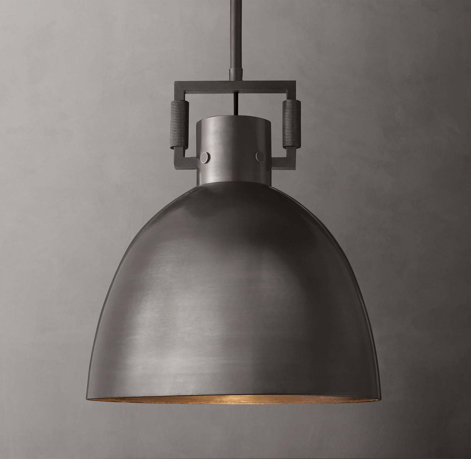 18 Inch Metal Dome Pendant Light - Machinist