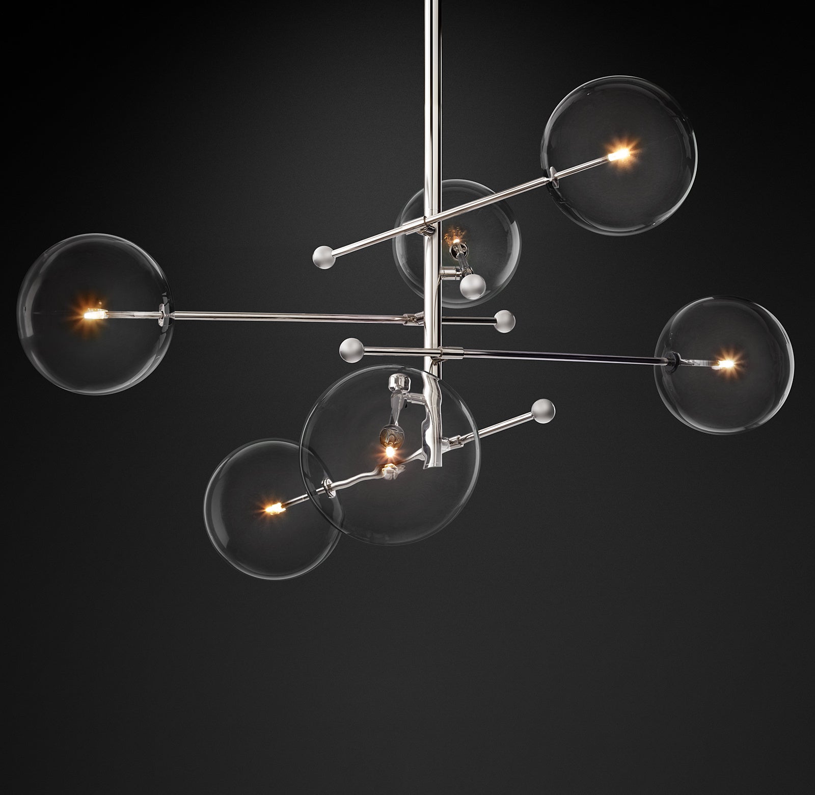 55 Inch Sputnik Globe Glass Chandelier - Mobile
