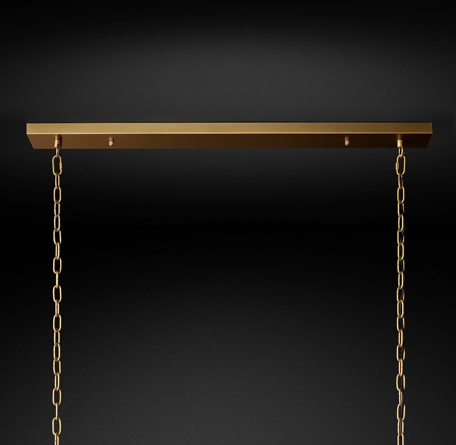 72 Inch Ribbed Glass Rectangular Chandelier - San Marco