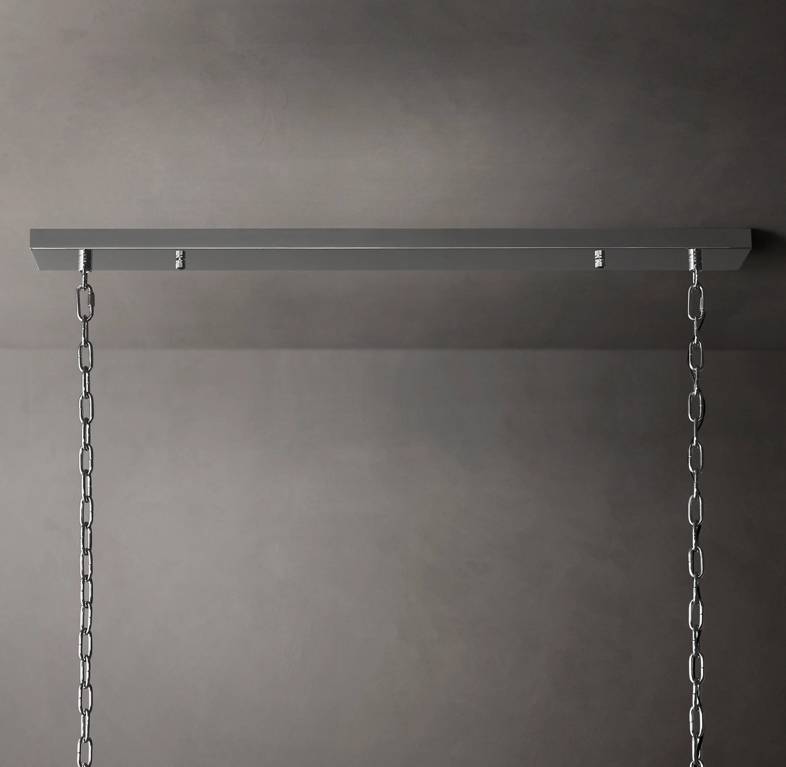 72 Inch Ribbed Glass Rectangular Chandelier - San Marco