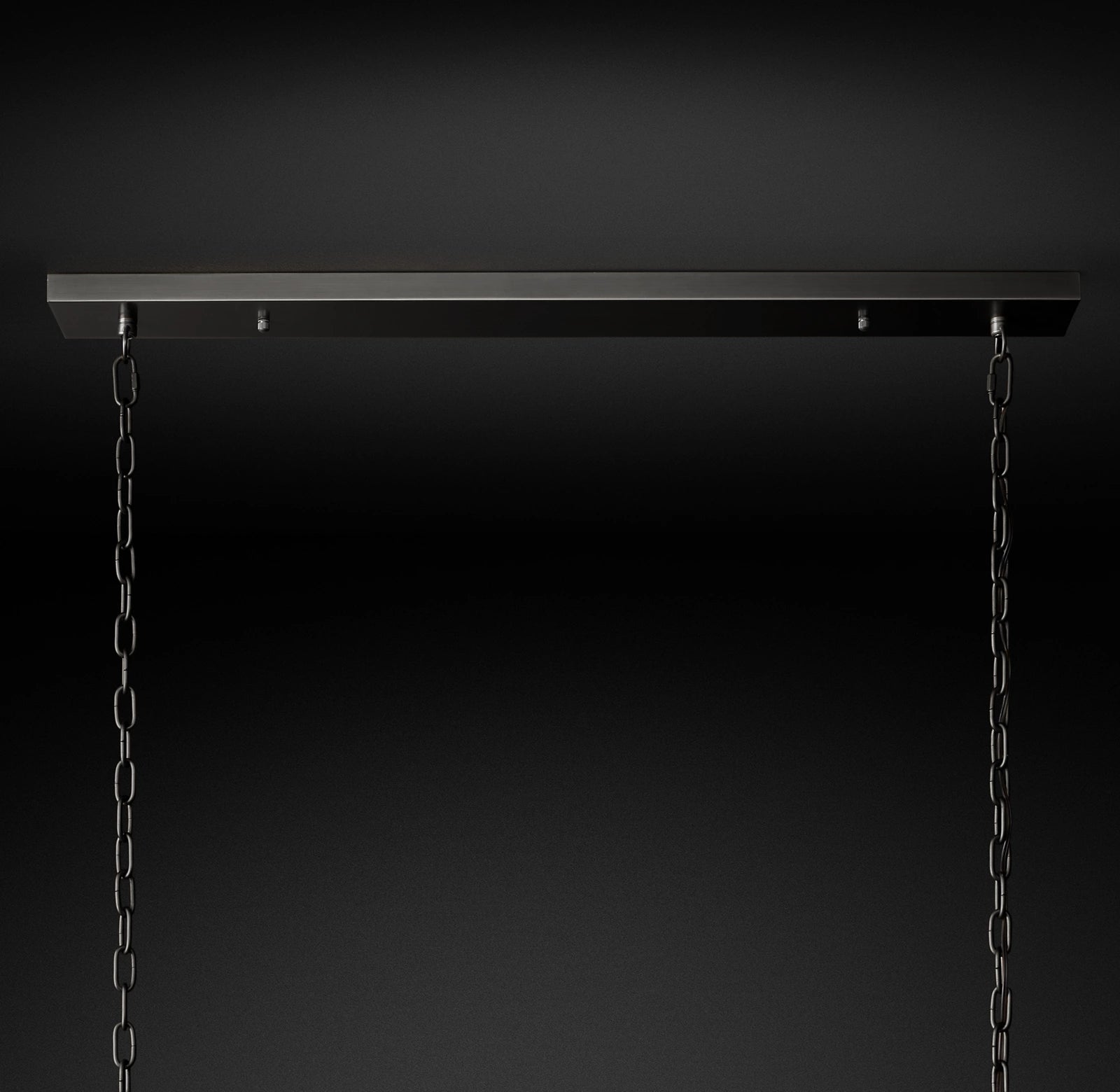 72 Inch Ribbed Glass Rectangular Chandelier - San Marco
