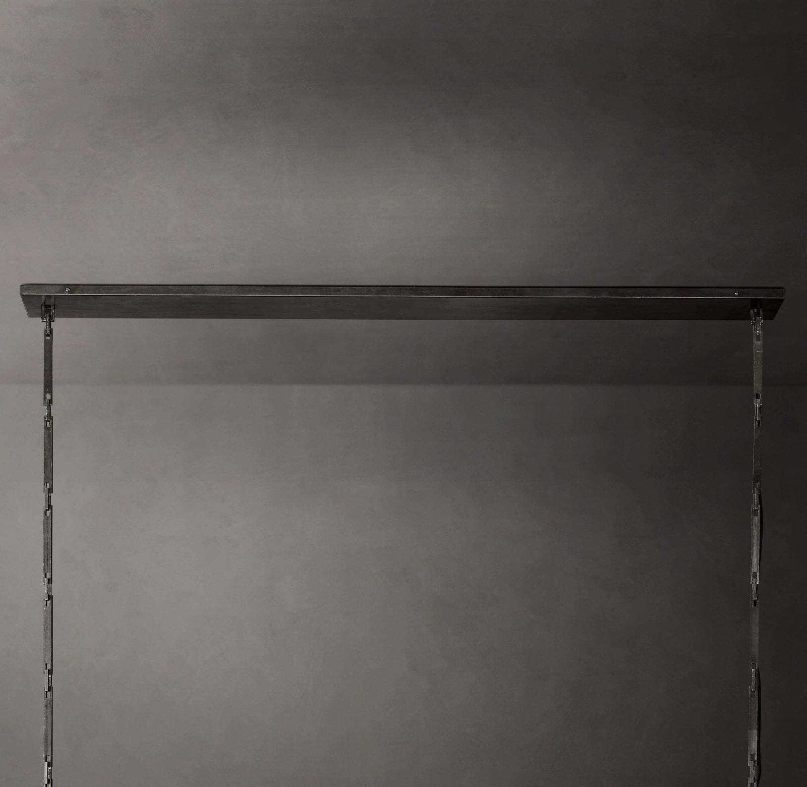 54 Inch Shaded Hammered Metal Linear Chandelier – Wright