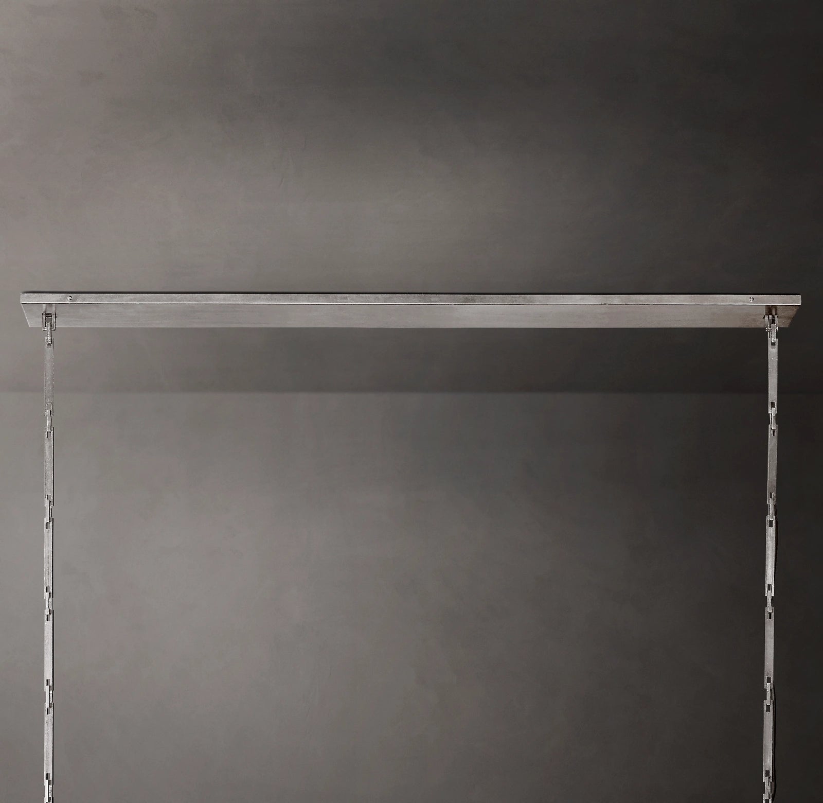 54 Inch Shaded Hammered Metal Linear Chandelier – Wright