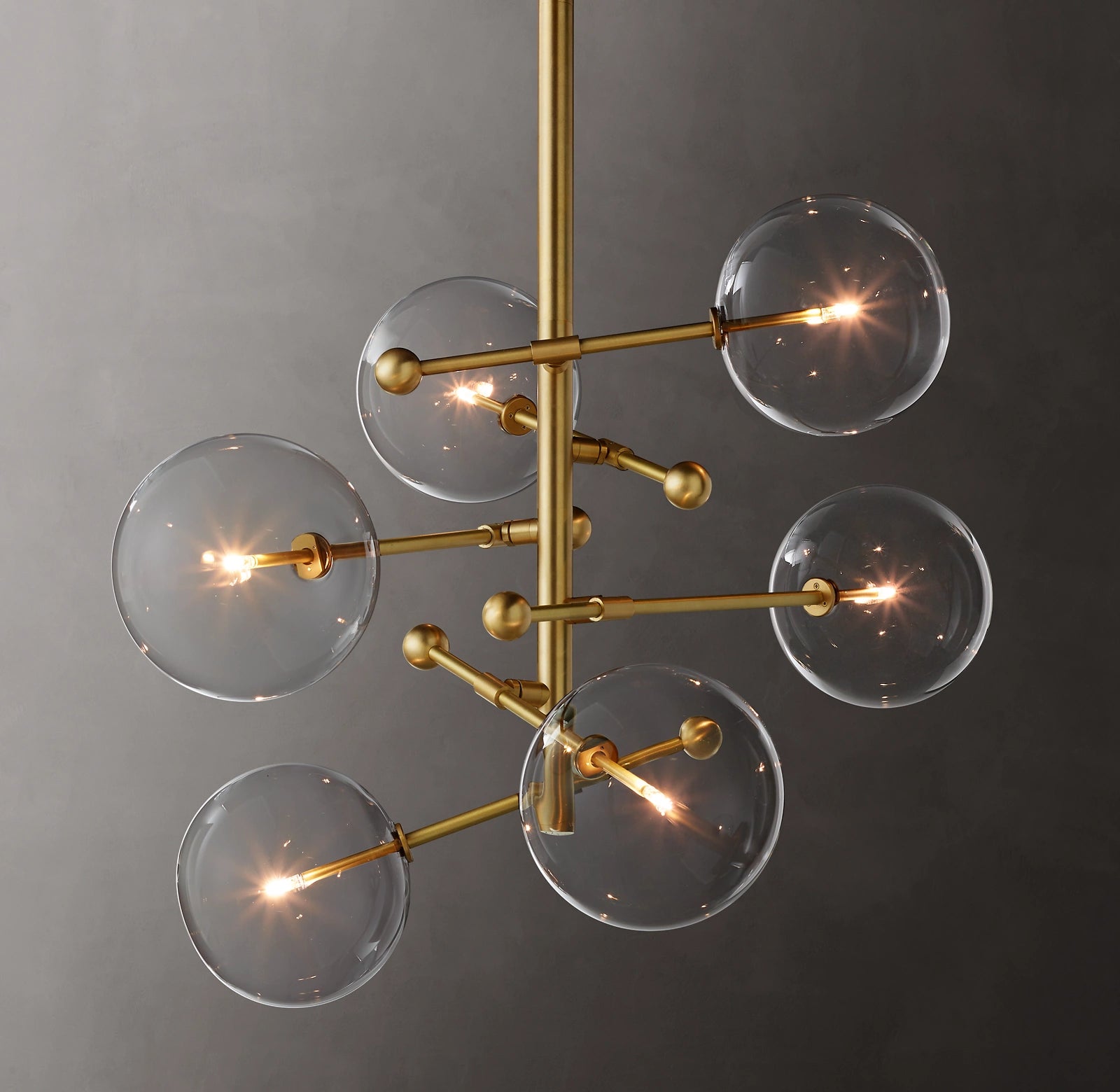 40 Inch Sputnik Globe Glass Chandelier - Mobile