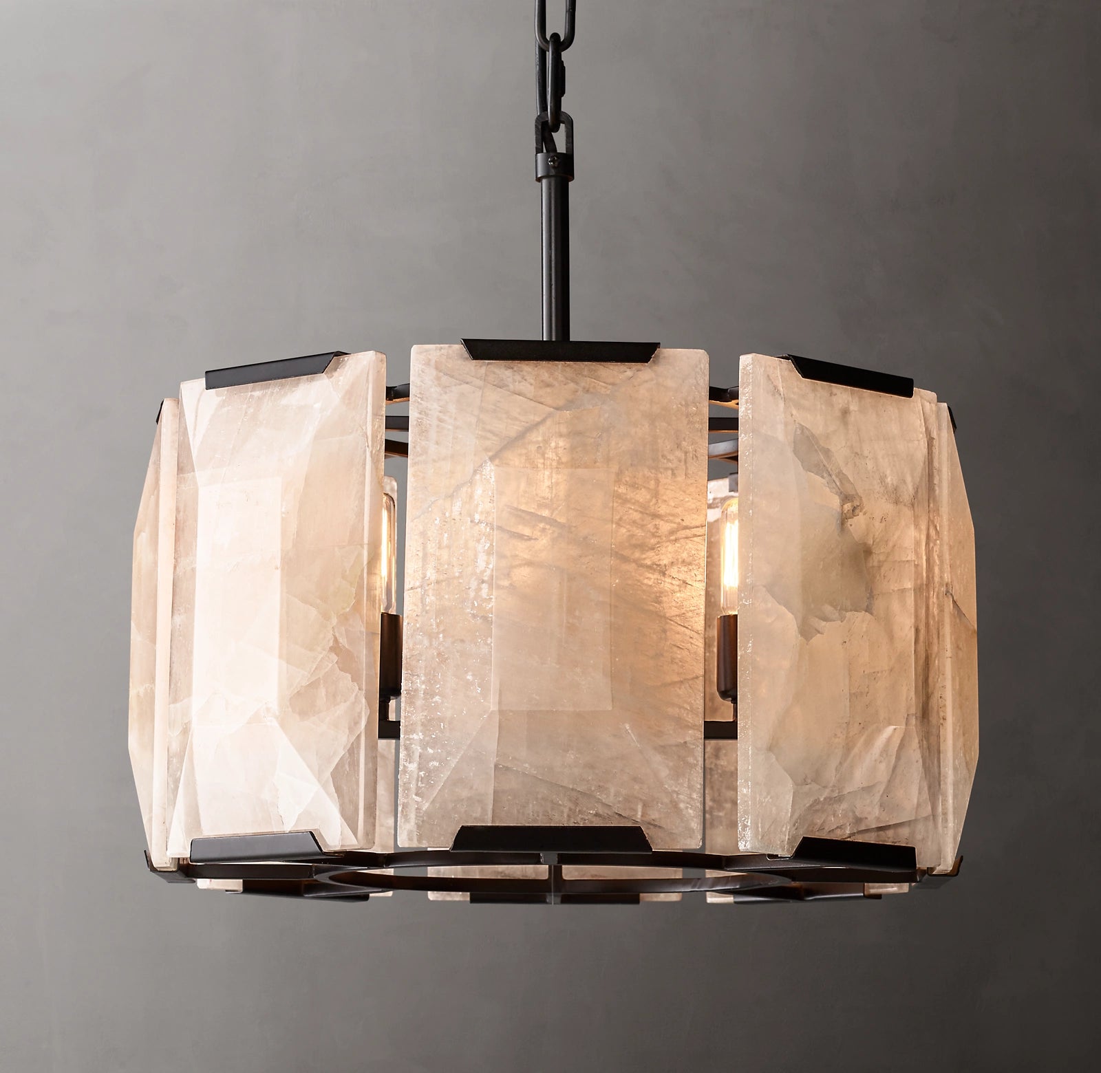 19 Inch Alabaster Round Chandelier – Harlow