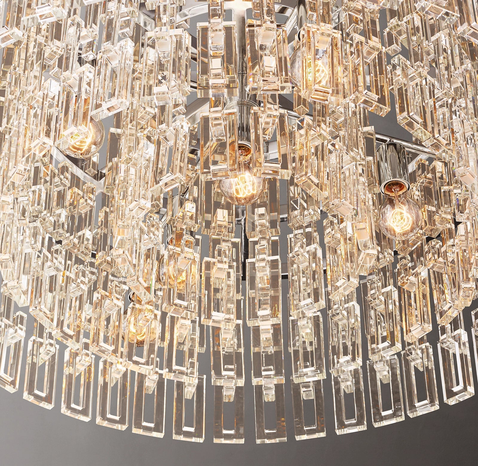 36 Inch Cascading Chain Crystal Chandelier - Marignan