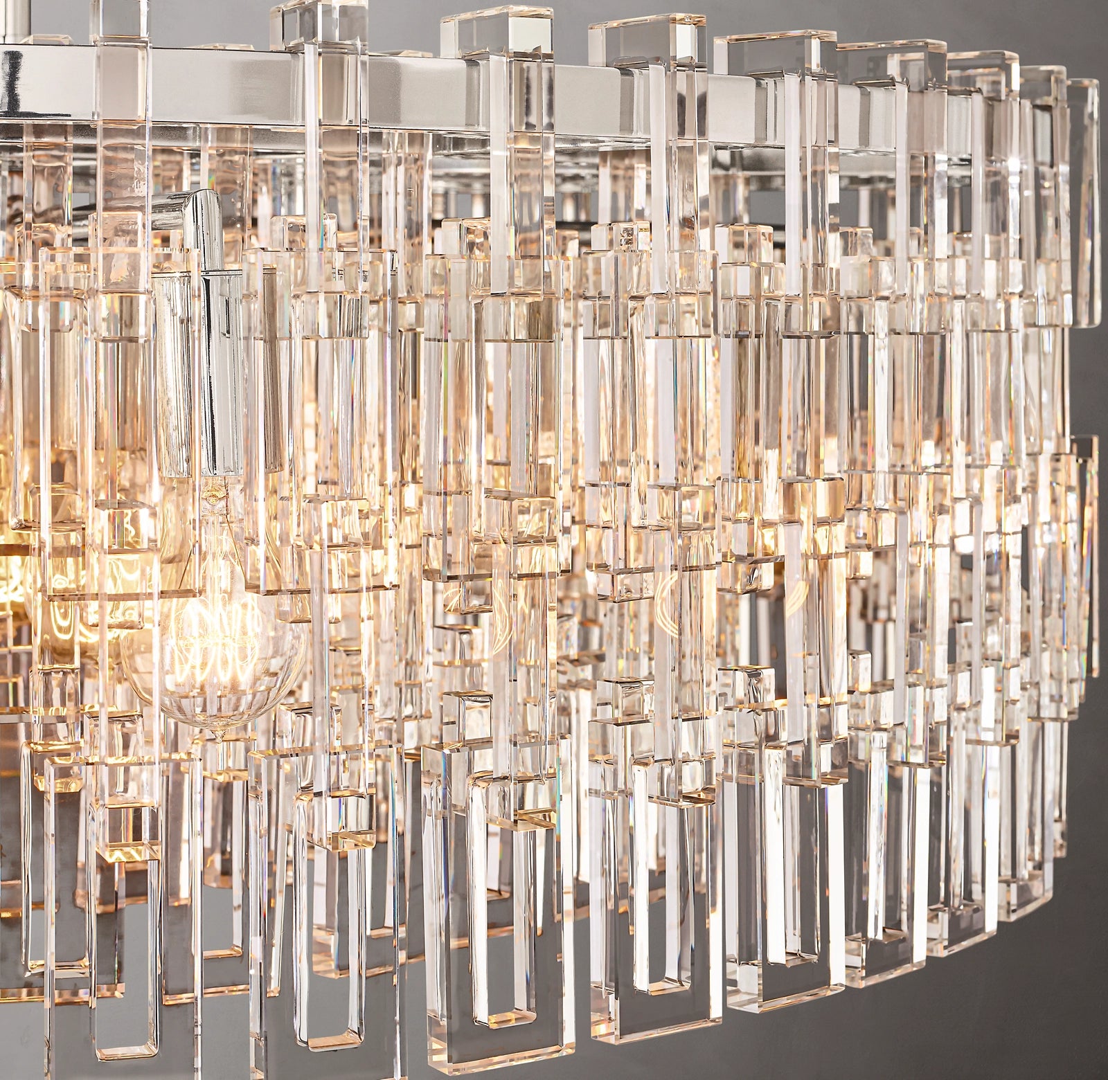 36 Inch Cascading Chain Crystal Chandelier - Marignan