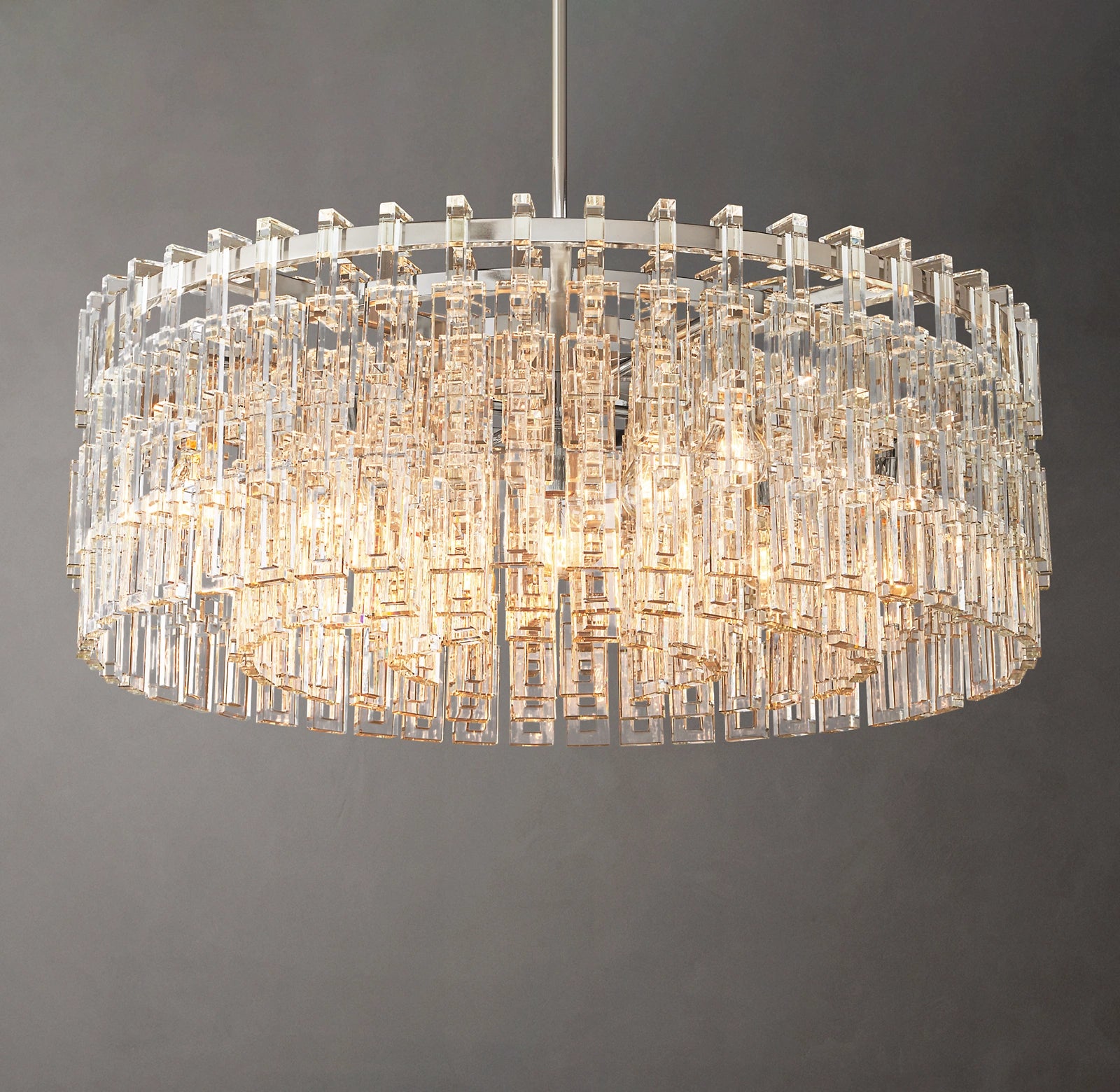 36 Inch Cascading Chain Crystal Chandelier - Marignan
