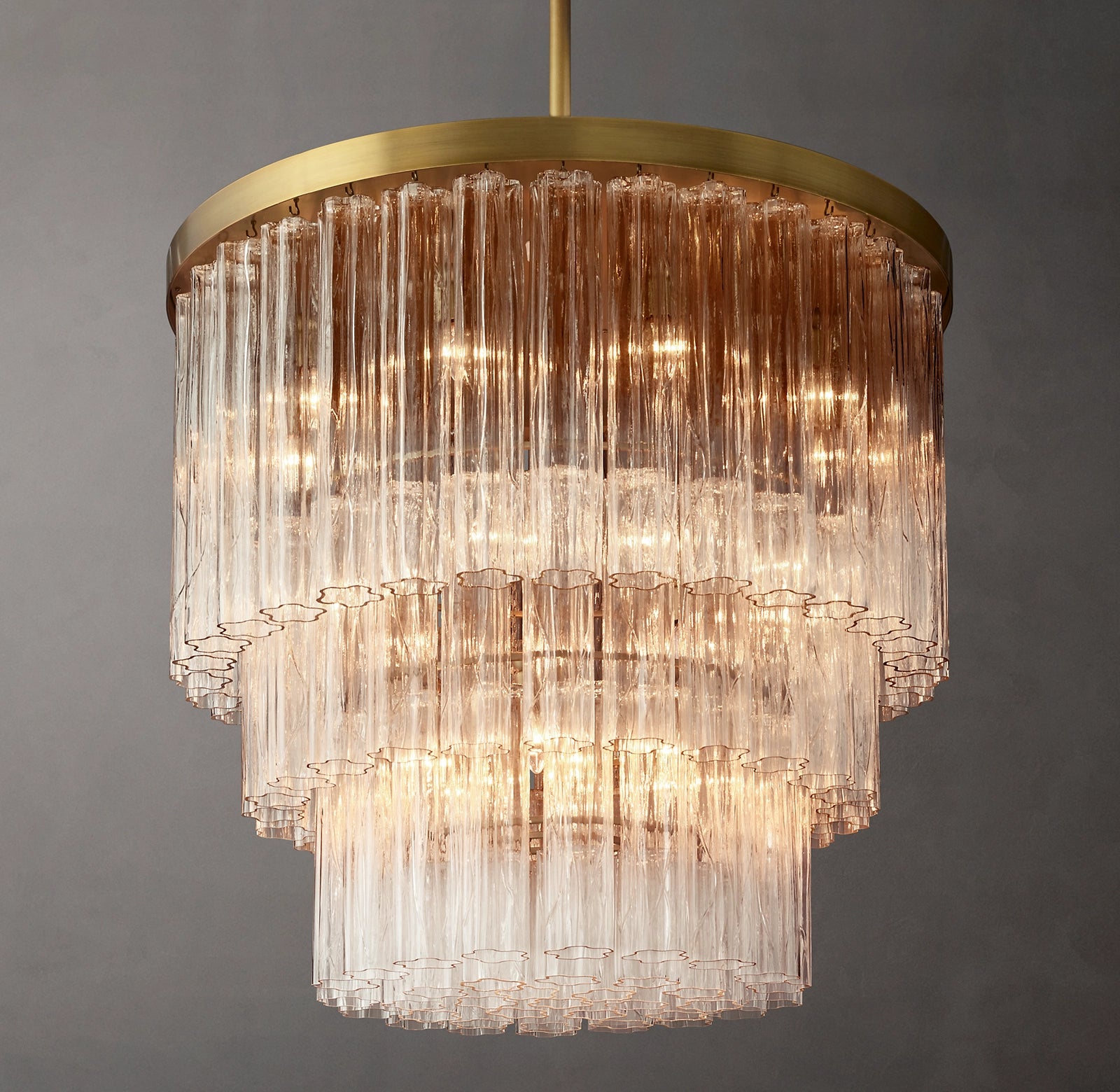 36 Inch Tronchi Glass Tiered Chandelier - Cielo