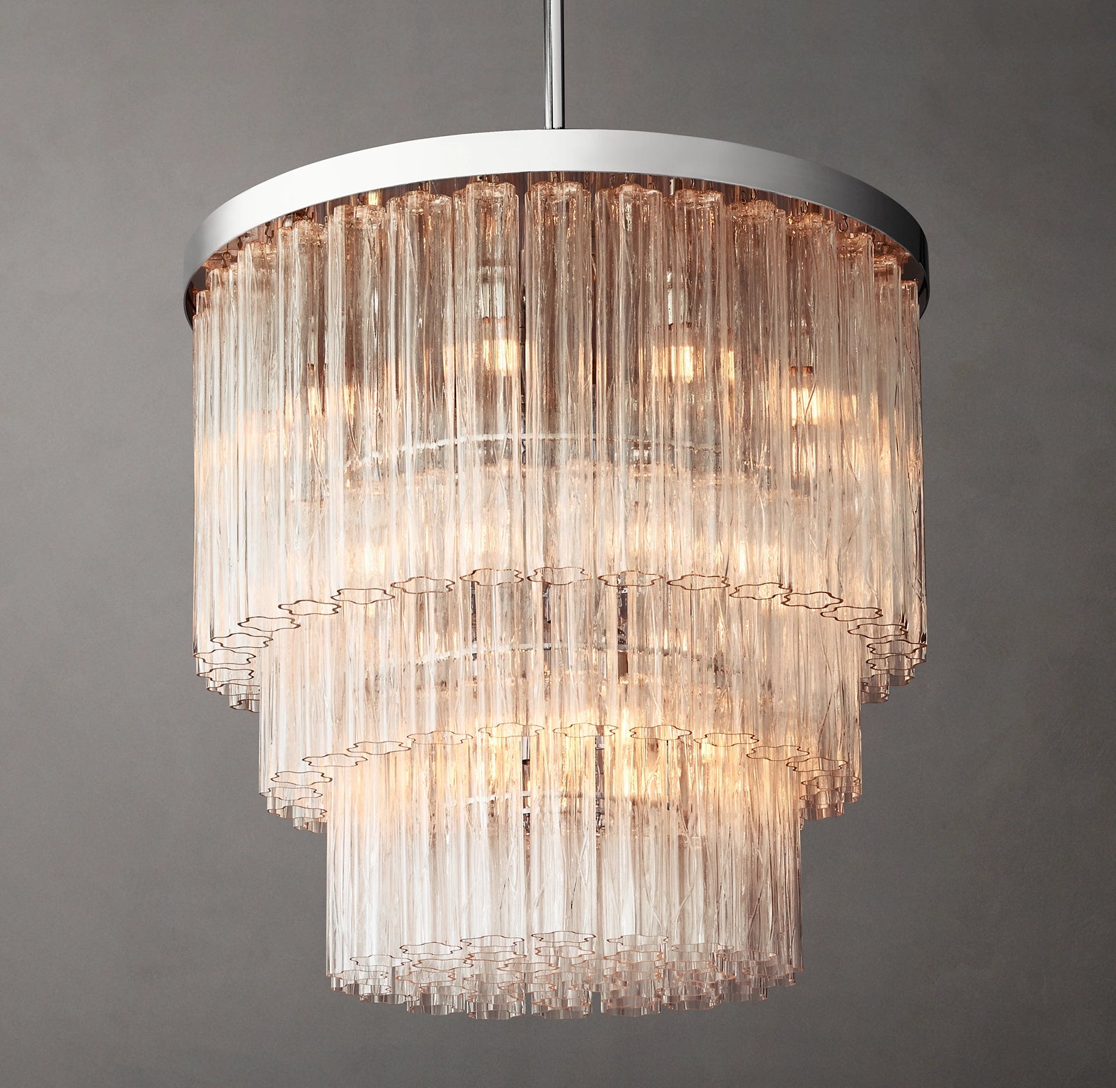 36 Inch Tronchi Glass Tiered Chandelier - Cielo