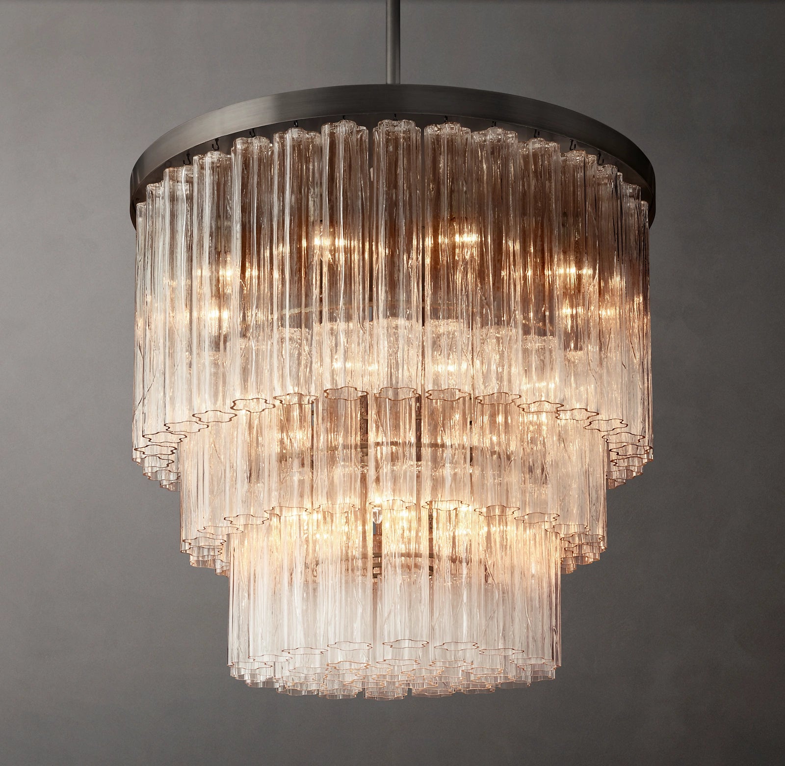 36 Inch Tronchi Glass Tiered Chandelier - Cielo