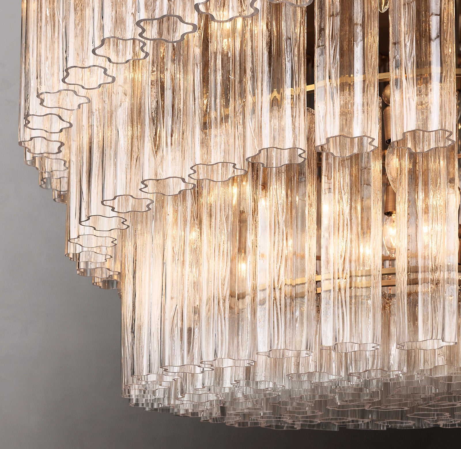 48 Inch Tronchi Glass Tiered Chandelier - Cielo