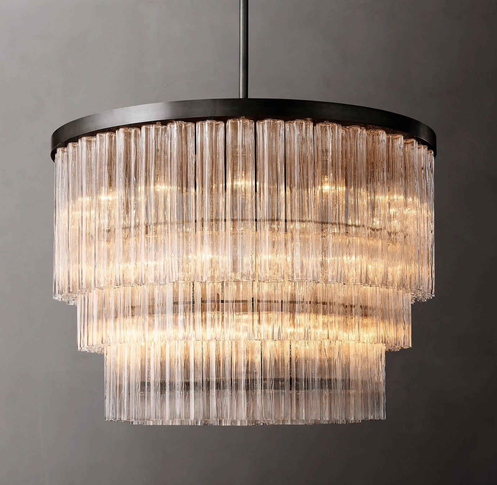 48 Inch Tronchi Glass Tiered Chandelier - Cielo