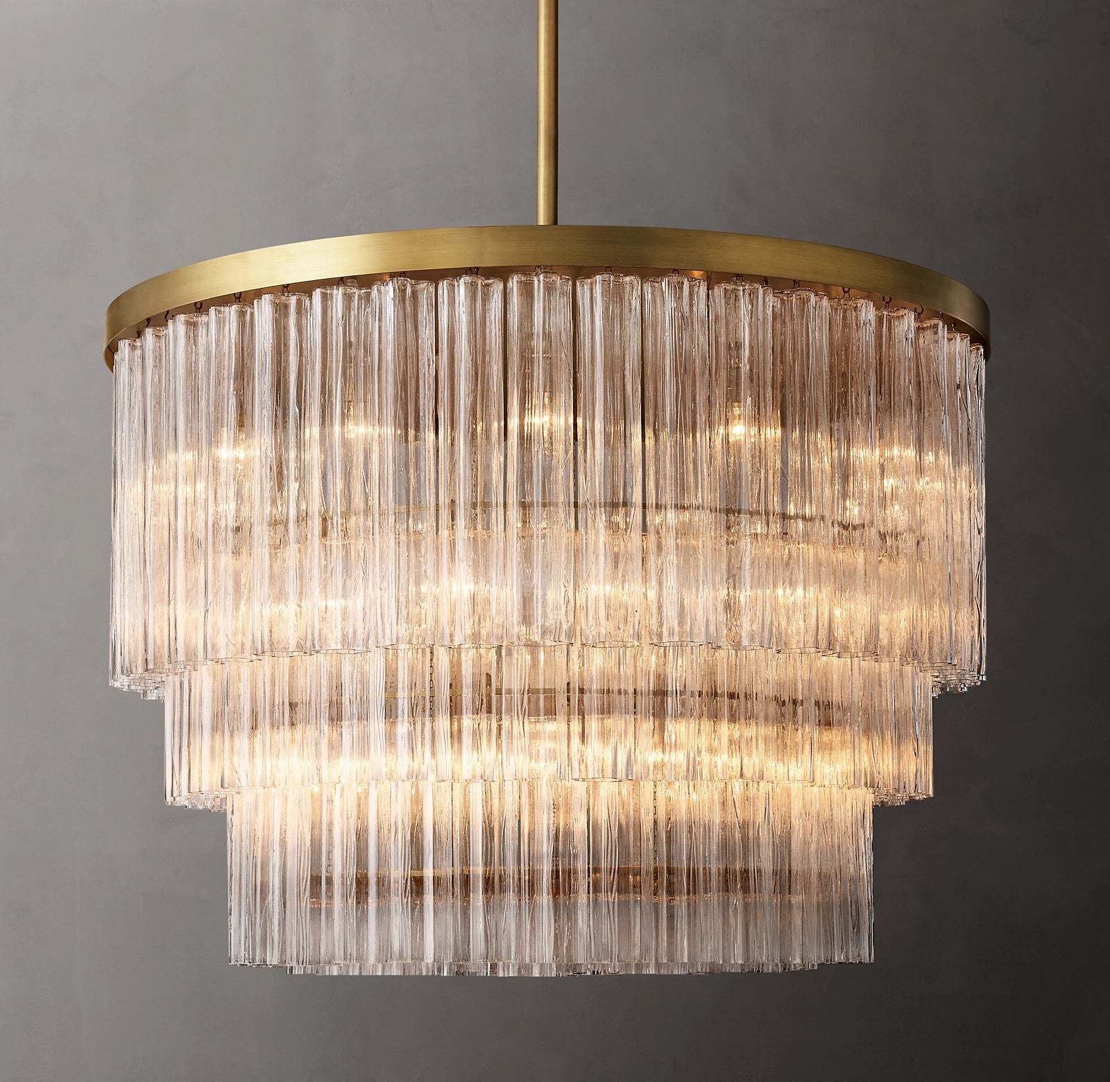 48 Inch Tronchi Glass Tiered Chandelier - Cielo