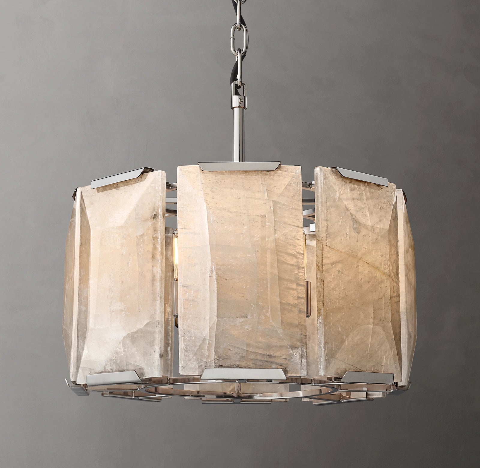 19 Inch Alabaster Round Chandelier – Harlow
