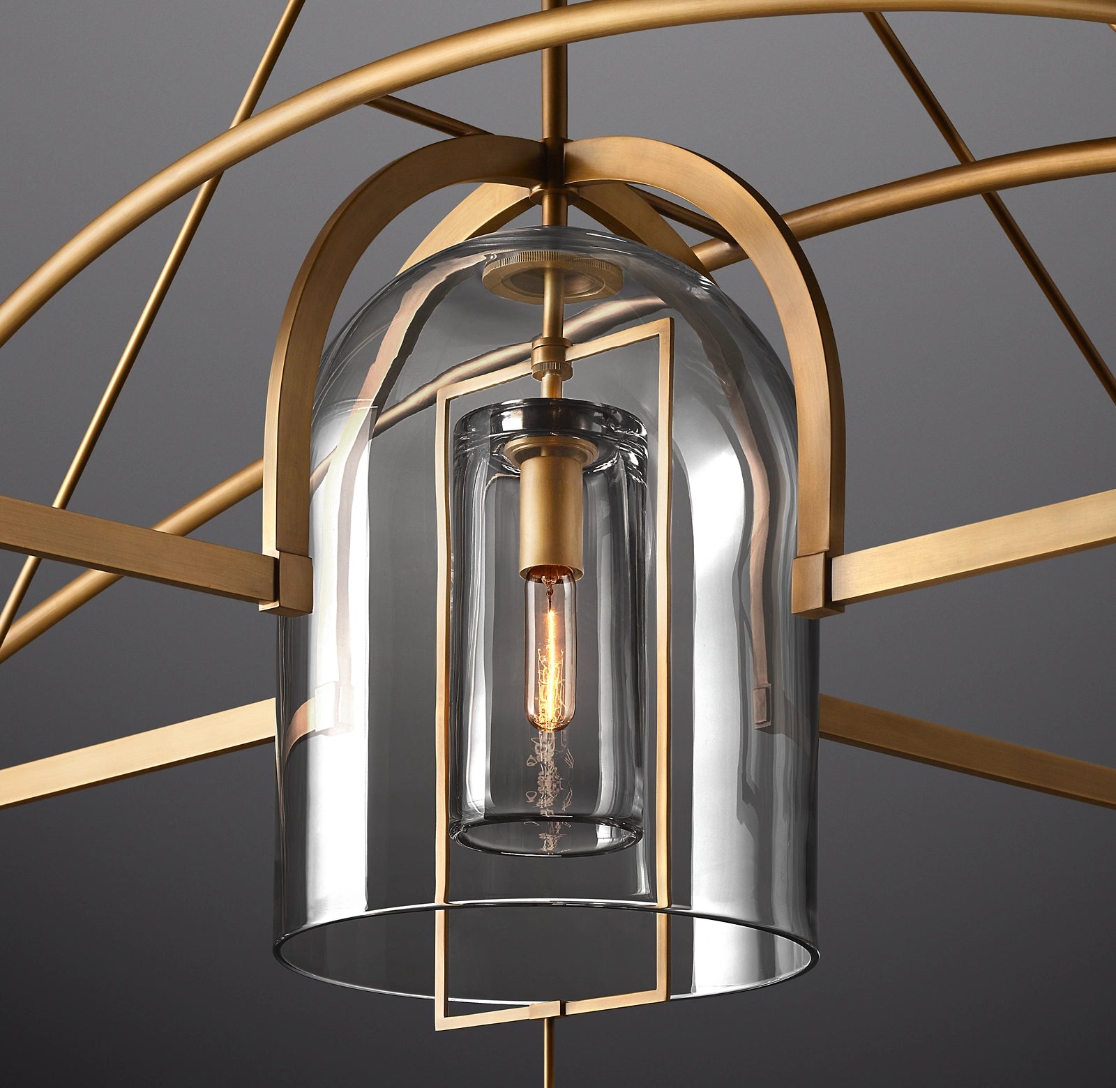 48 Inch Bell Glass Chandelier - Fulcrum